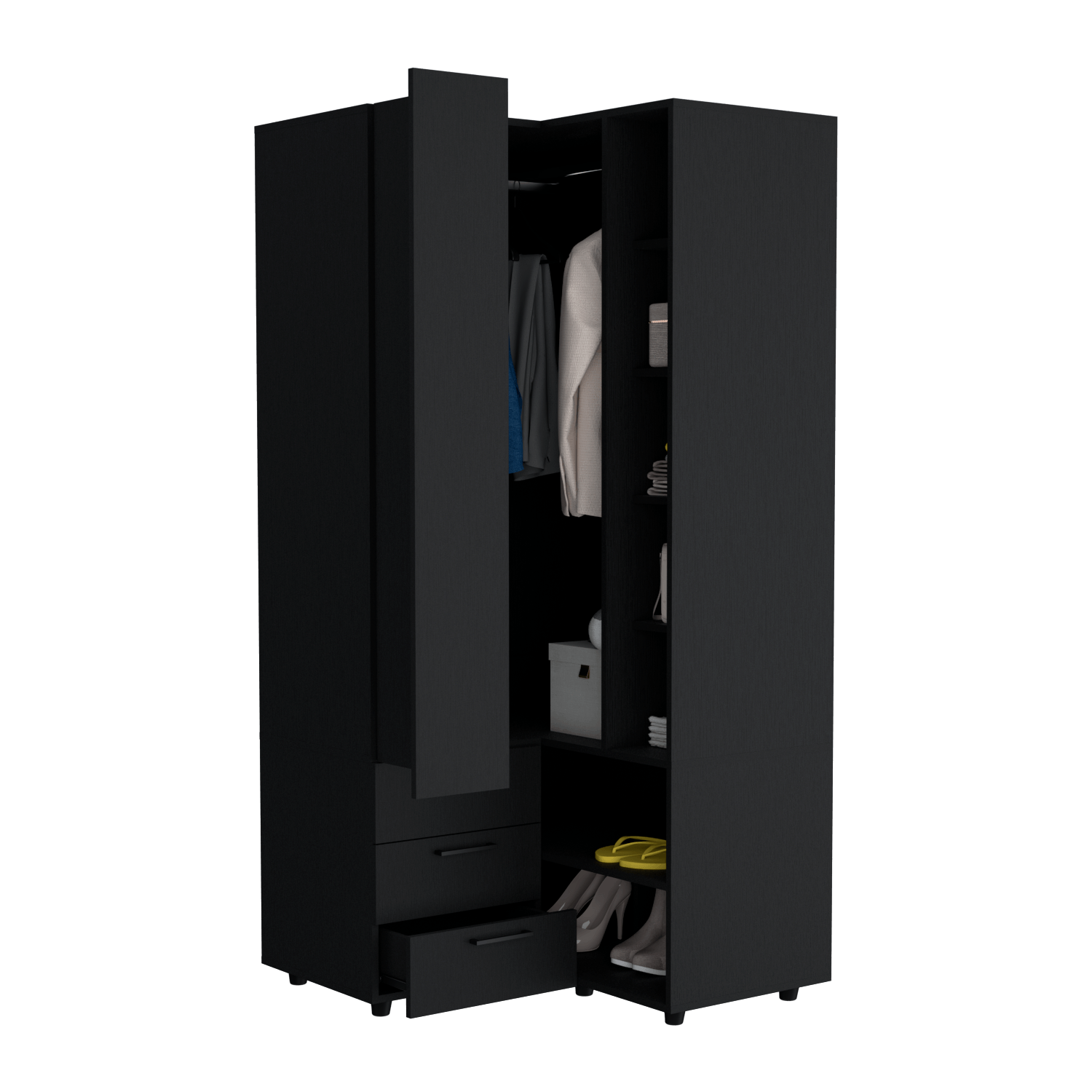 Closet Esquinero Toulouse 180X85X85 Rta Wengue
