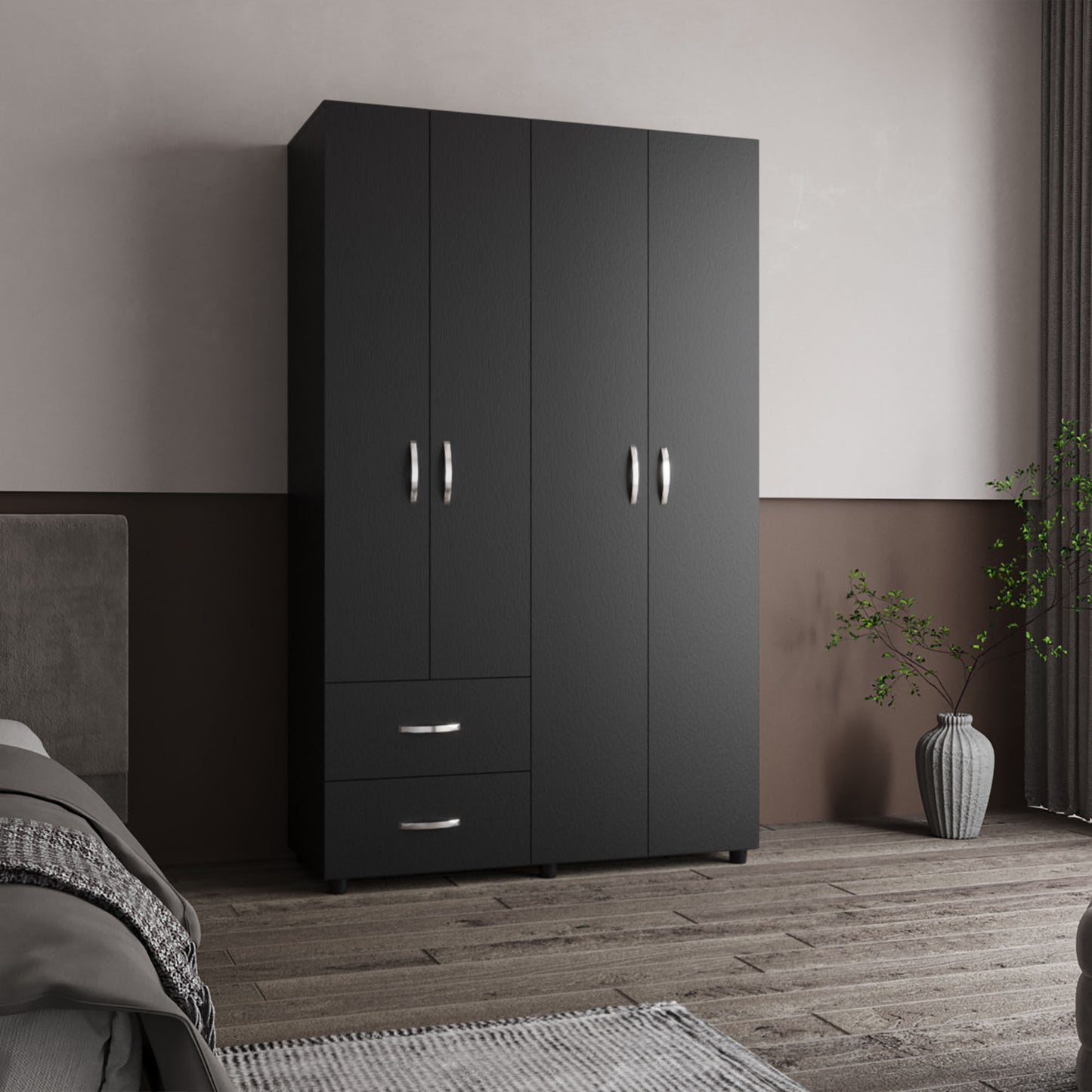Closet Barilo 2 Cajones 200X120X45 Rta Wengue
