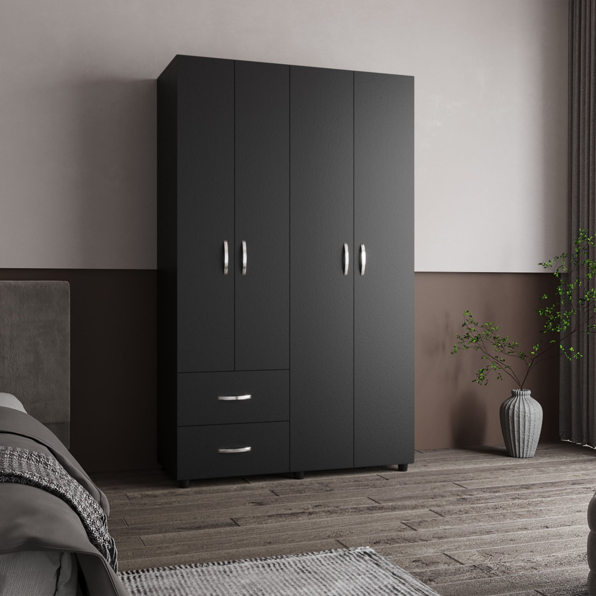 Closet Barilo 2 Cajones 200X120X45 Rta Wengue