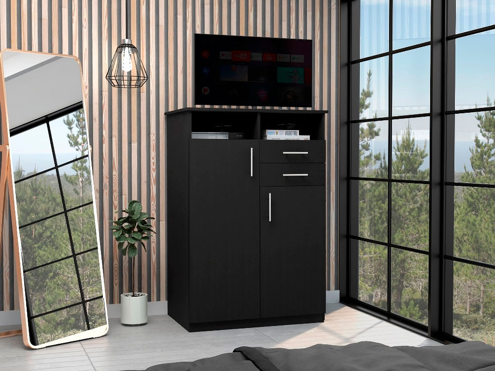 Closet Entretenimiento Eco Negro - Wengue