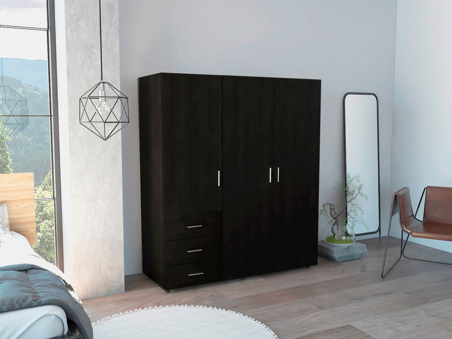 Armario Verona 161 X 140 X 51 Rta Wengue