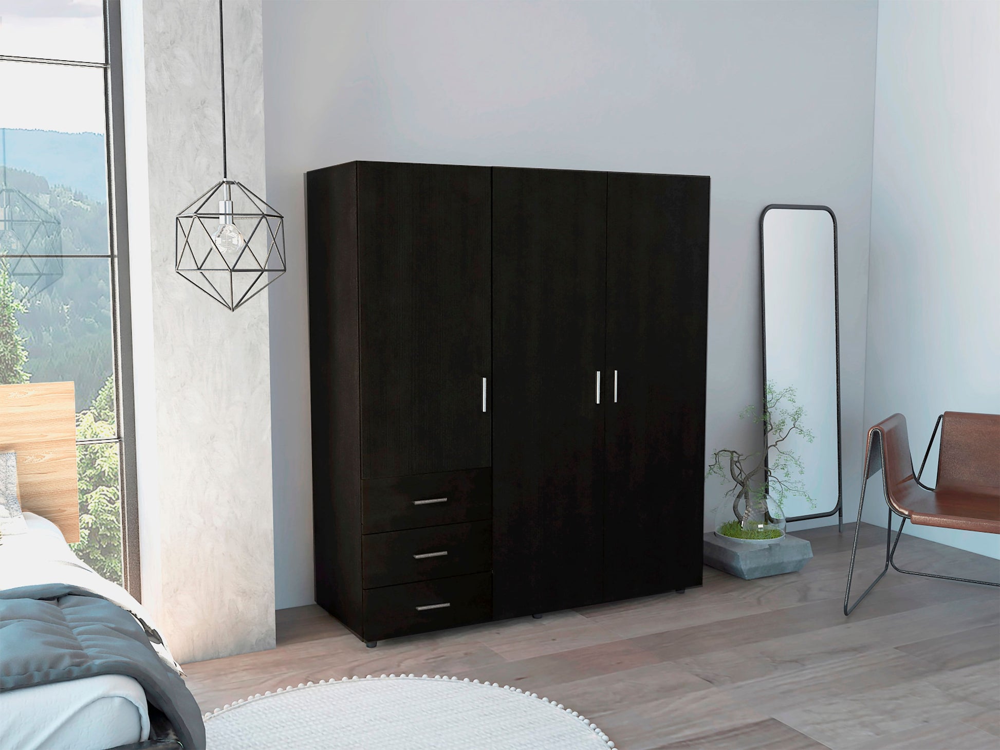 Armario Verona 161 X 140 X 51 Rta Wengue