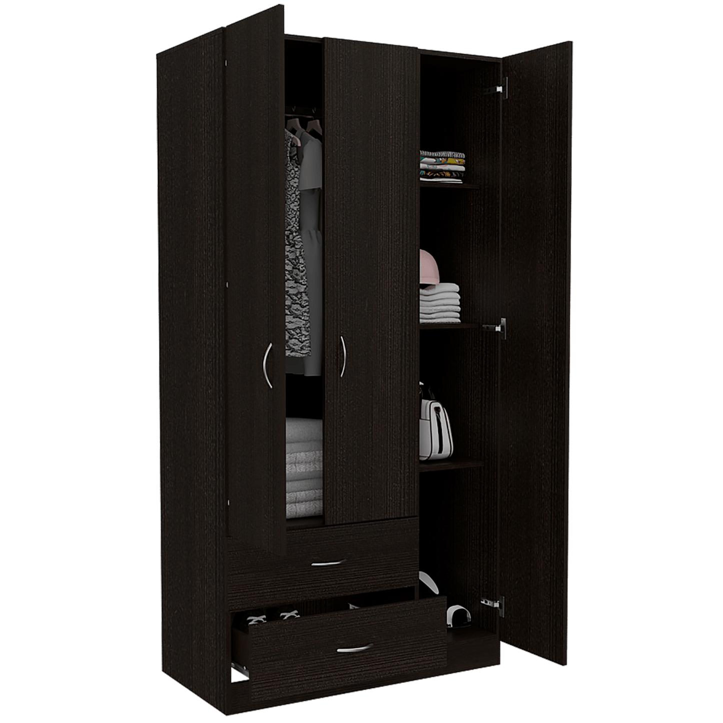 Closet Austral 3P 180 X 90 X 47 Rta Wengue