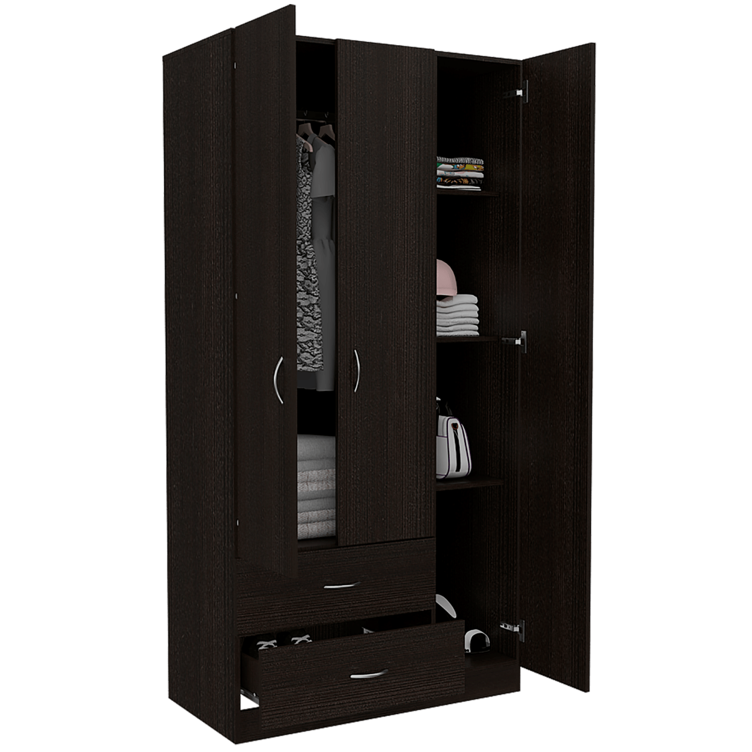 Closet Austral 3P 180 X 90 X 47 Rta Wengue