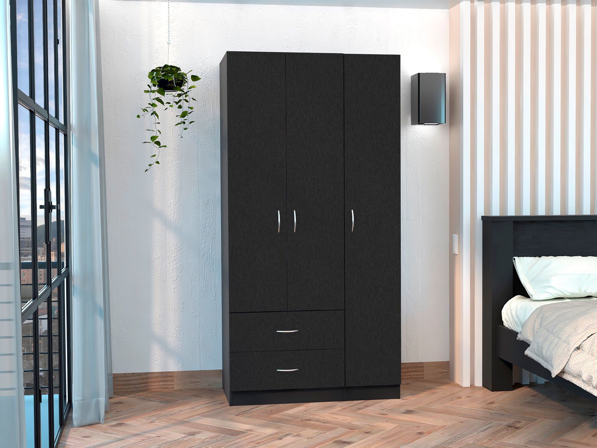 Closet Austral 3P 180 X 90 X 47 Rta Wengue