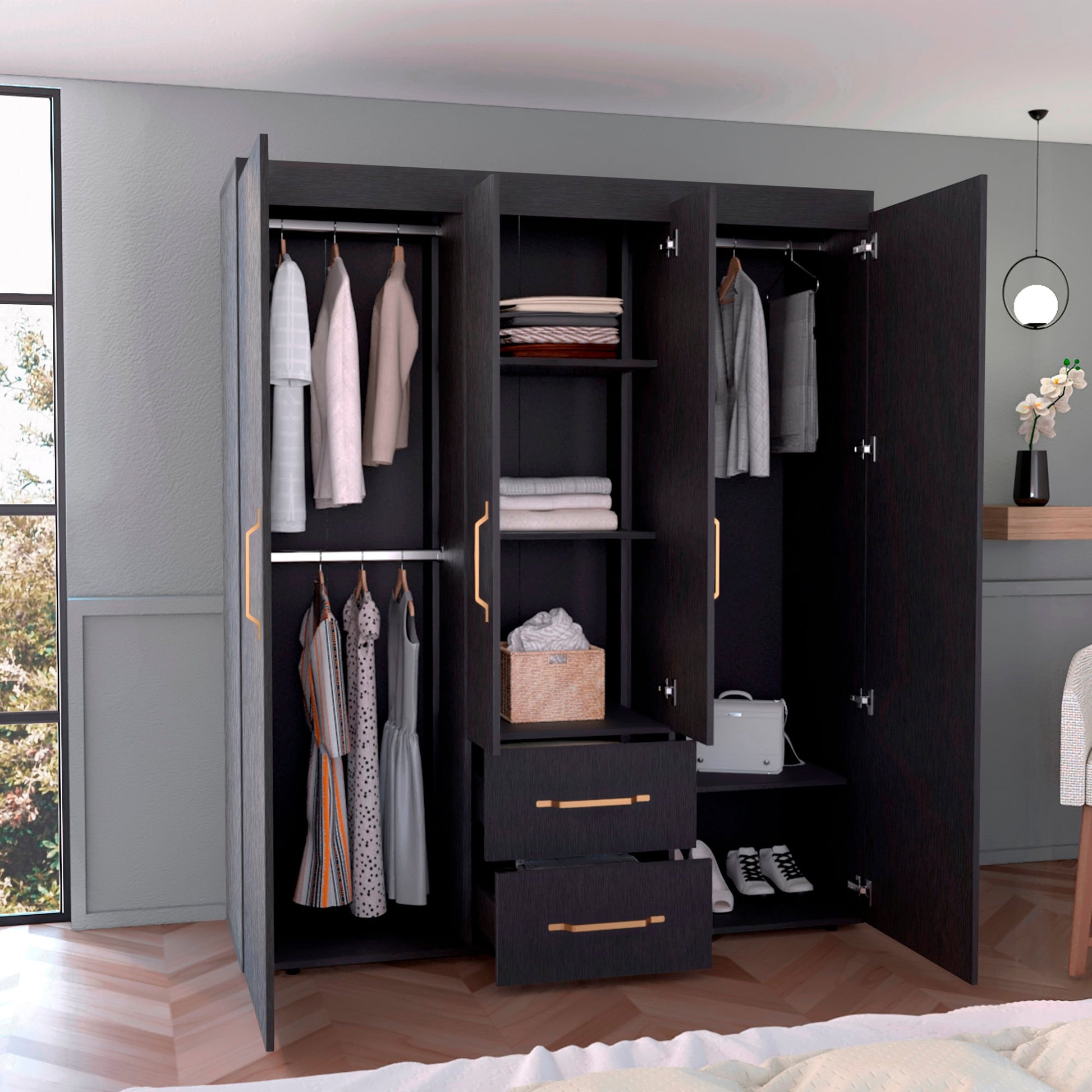 Closet Bariloche Eco 180 X 150 X 50 Rta Wengue