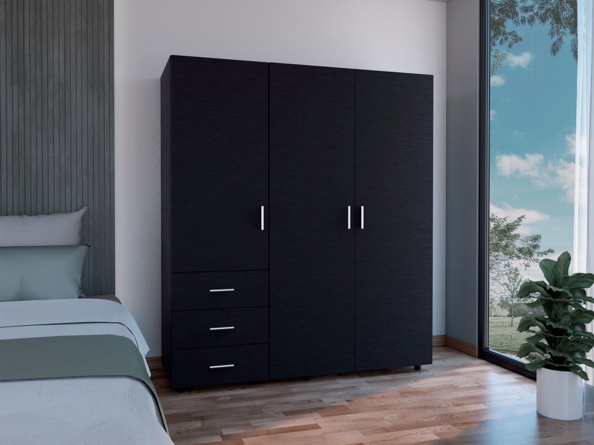 Armario Verona 161 X 140 X 51 Rta Wengue
