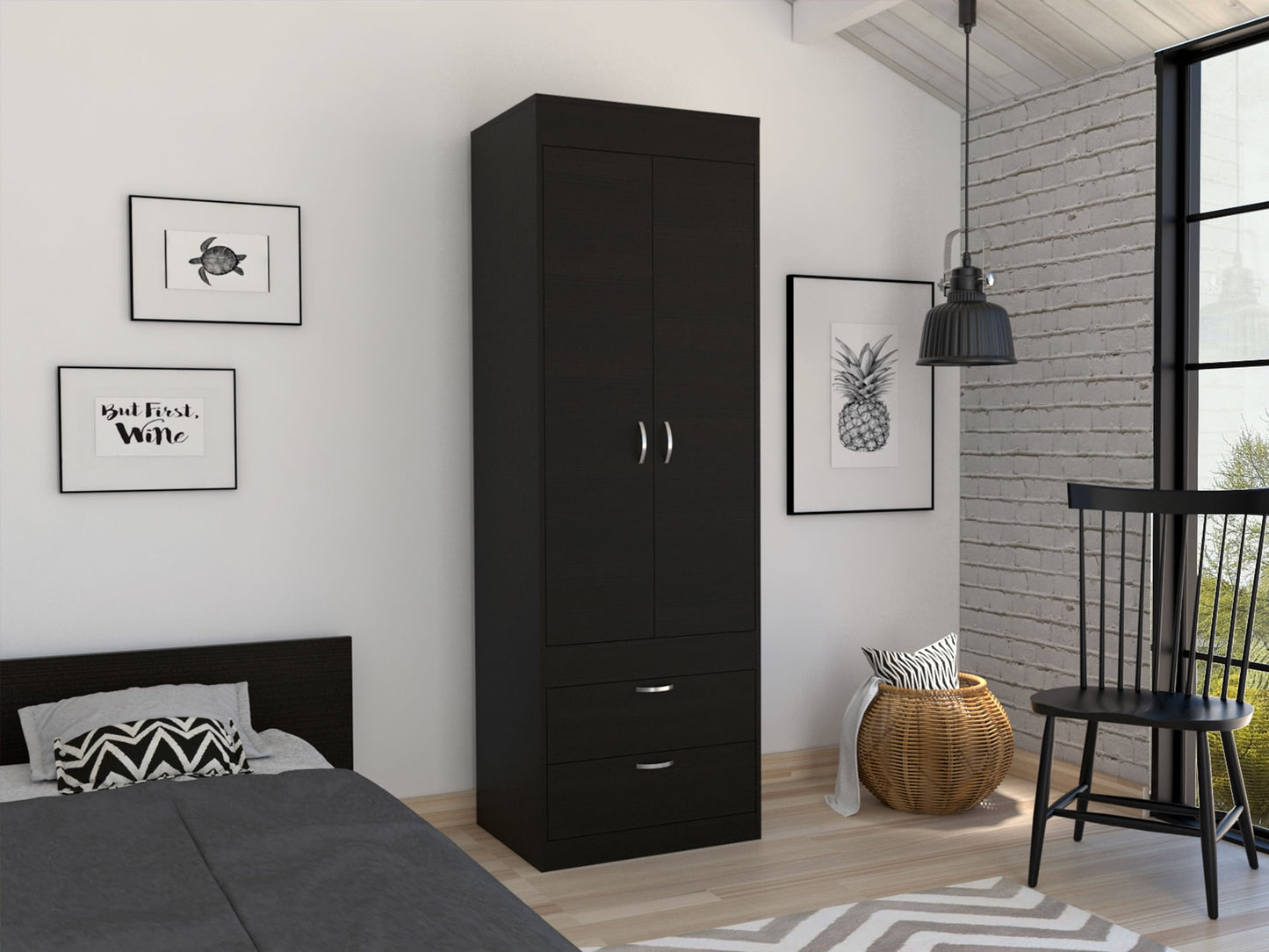 Closet Lisboa 2 Cajones Rta Wengue