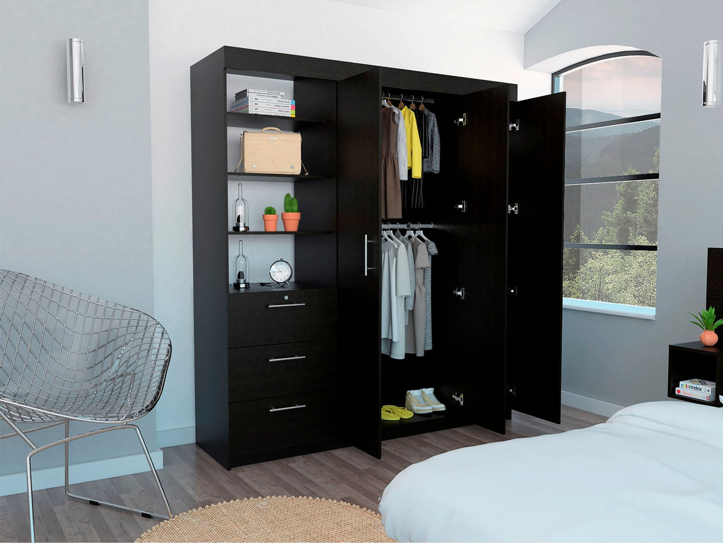 Closet Kenya 200 X 180 X 52 Rta Wengue