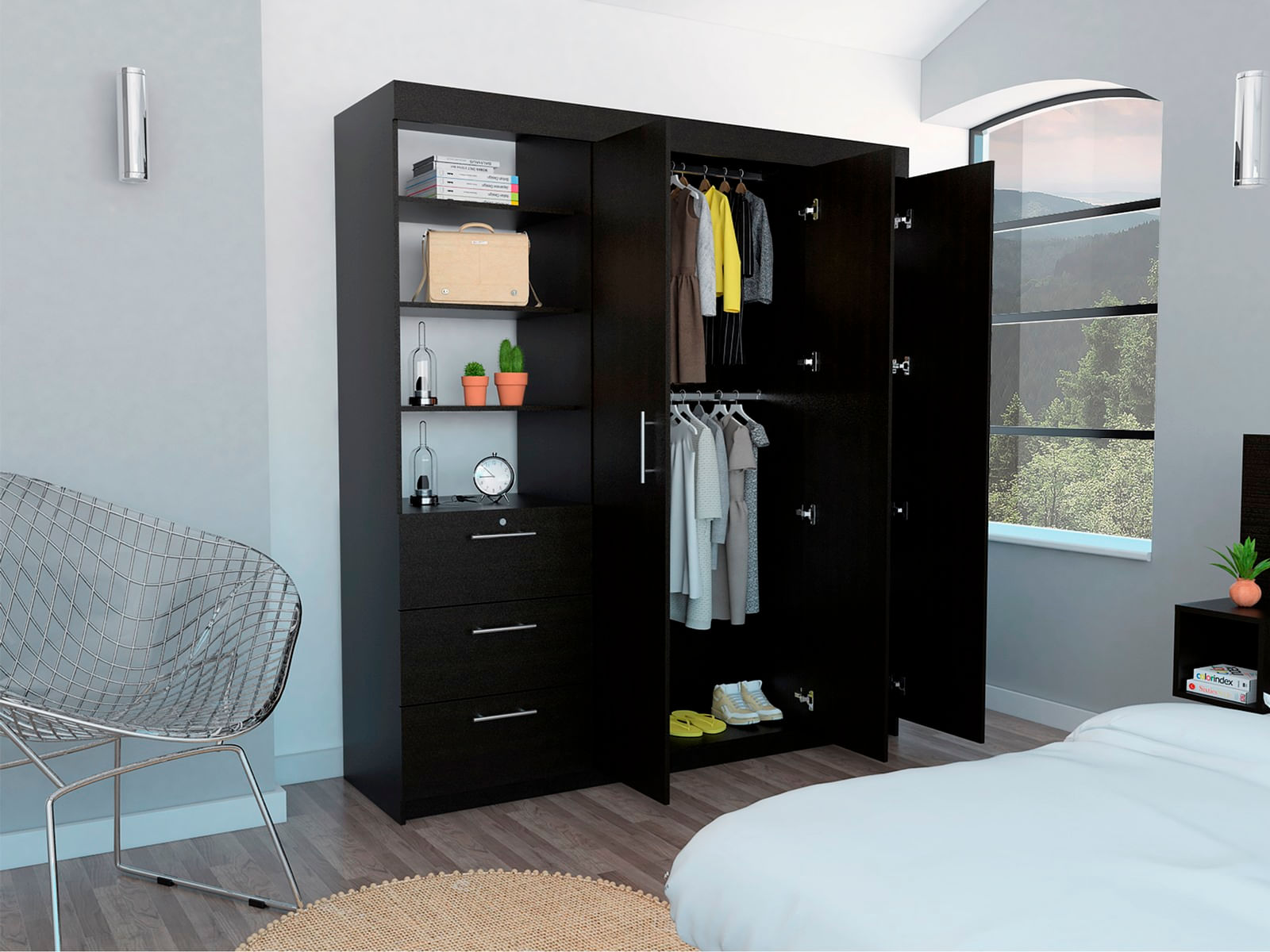 Closet Kenya 200 X 180 X 52 Rta Wengue