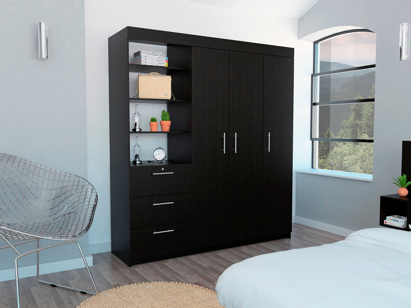 Closet Kenya 200 X 180 X 52 Rta Wengue
