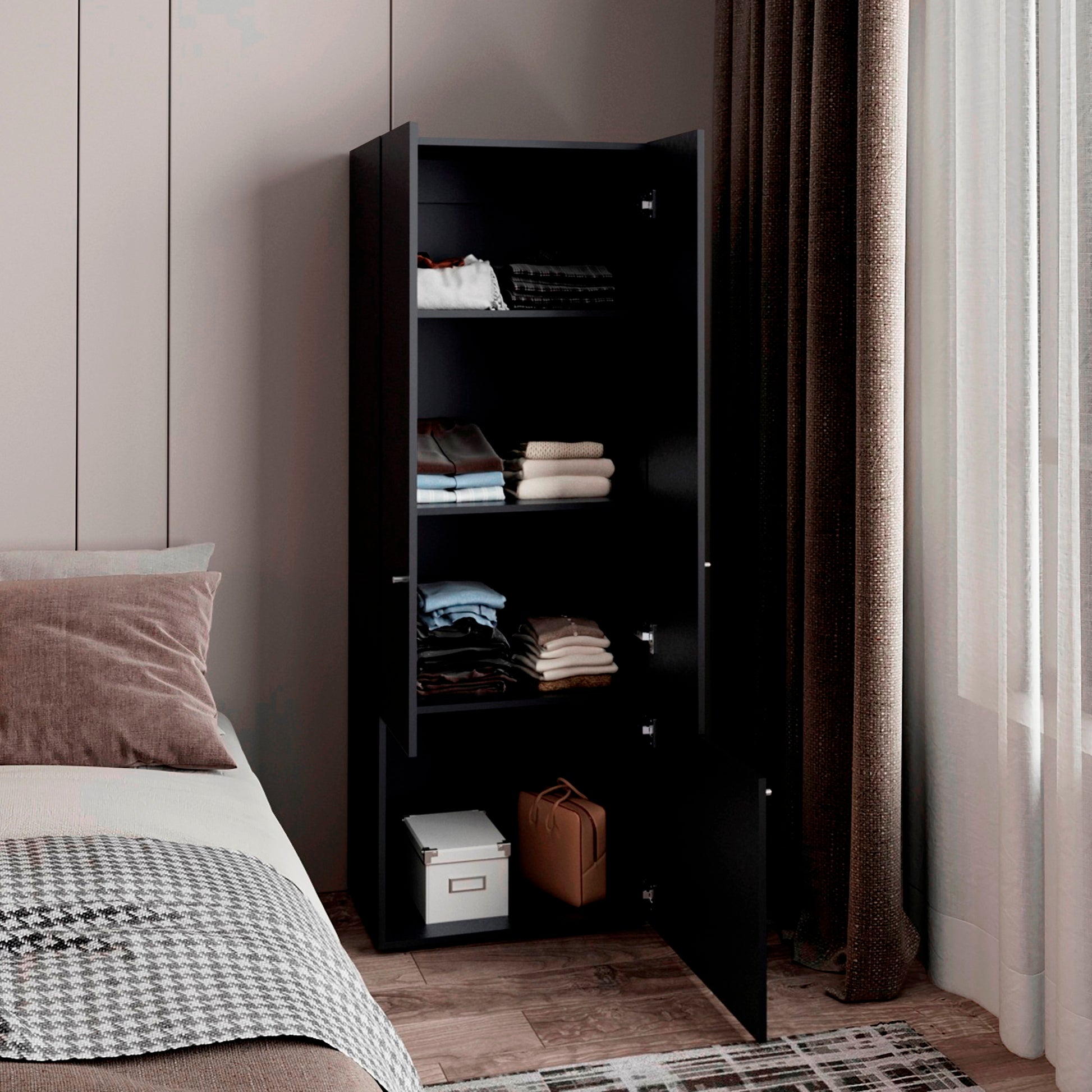 Closet 3 Puertas Tuhogar 170X60X40 Rta Wengue