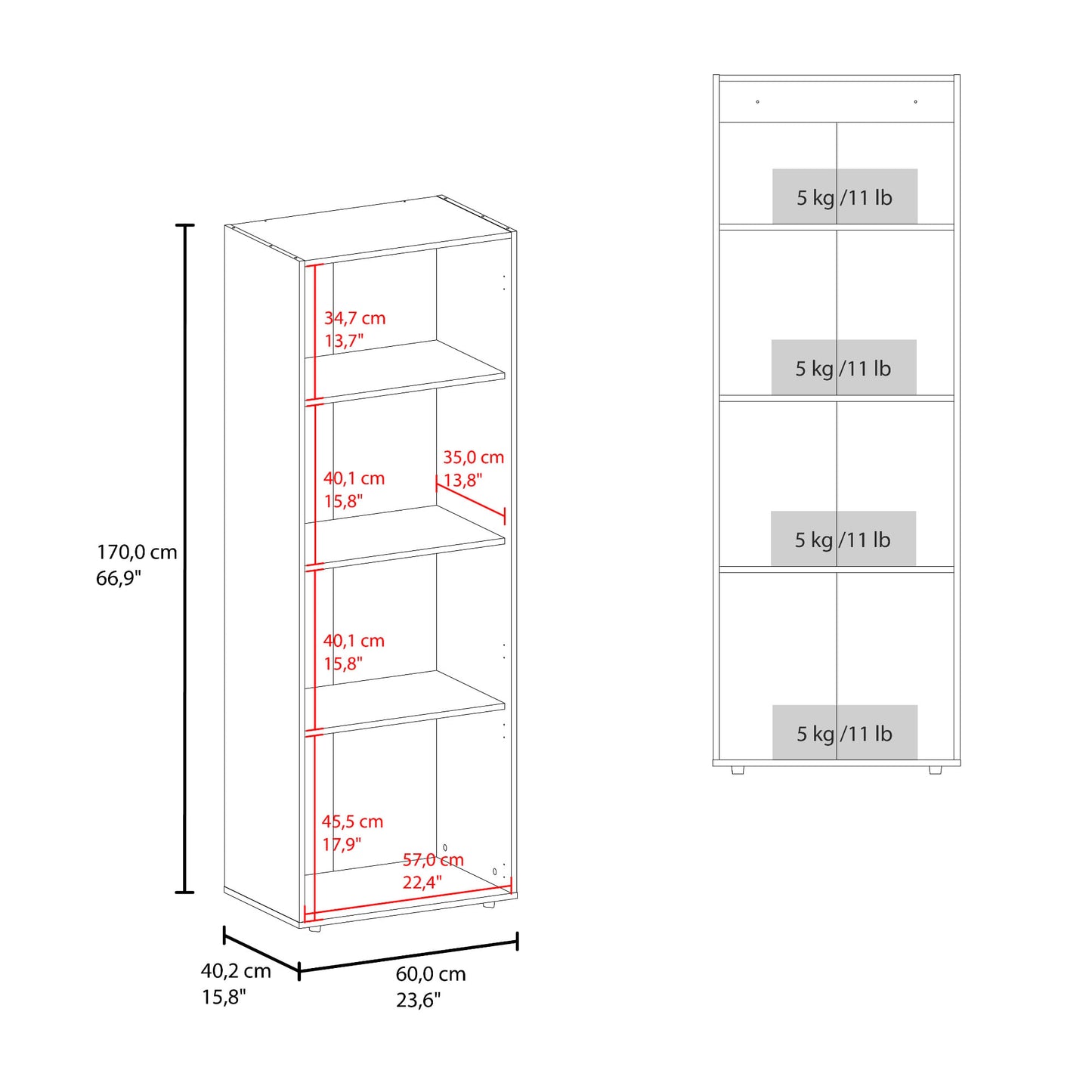 Closet 3 Puertas Tuhogar 170X60X40 Rta Wengue