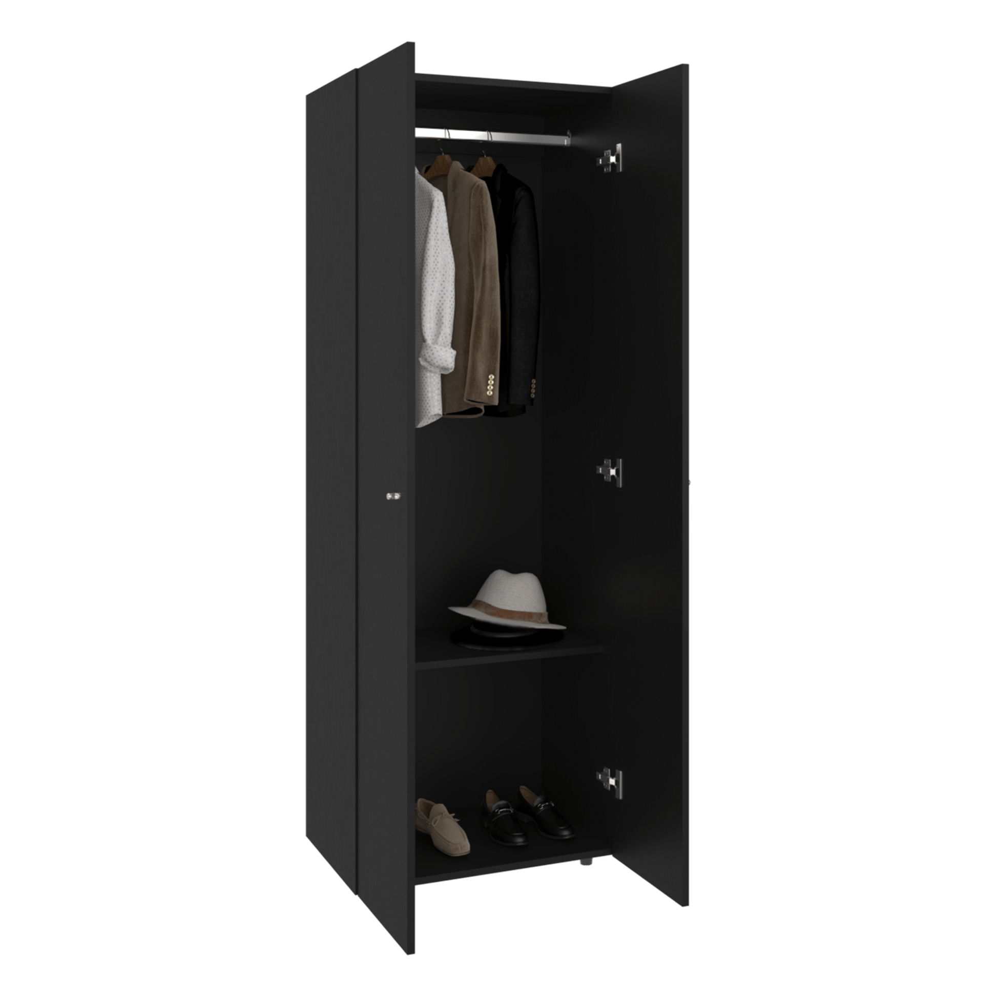 Closet 2 Puertas E1 Tuhogar 170X60X40 Rta Wengue