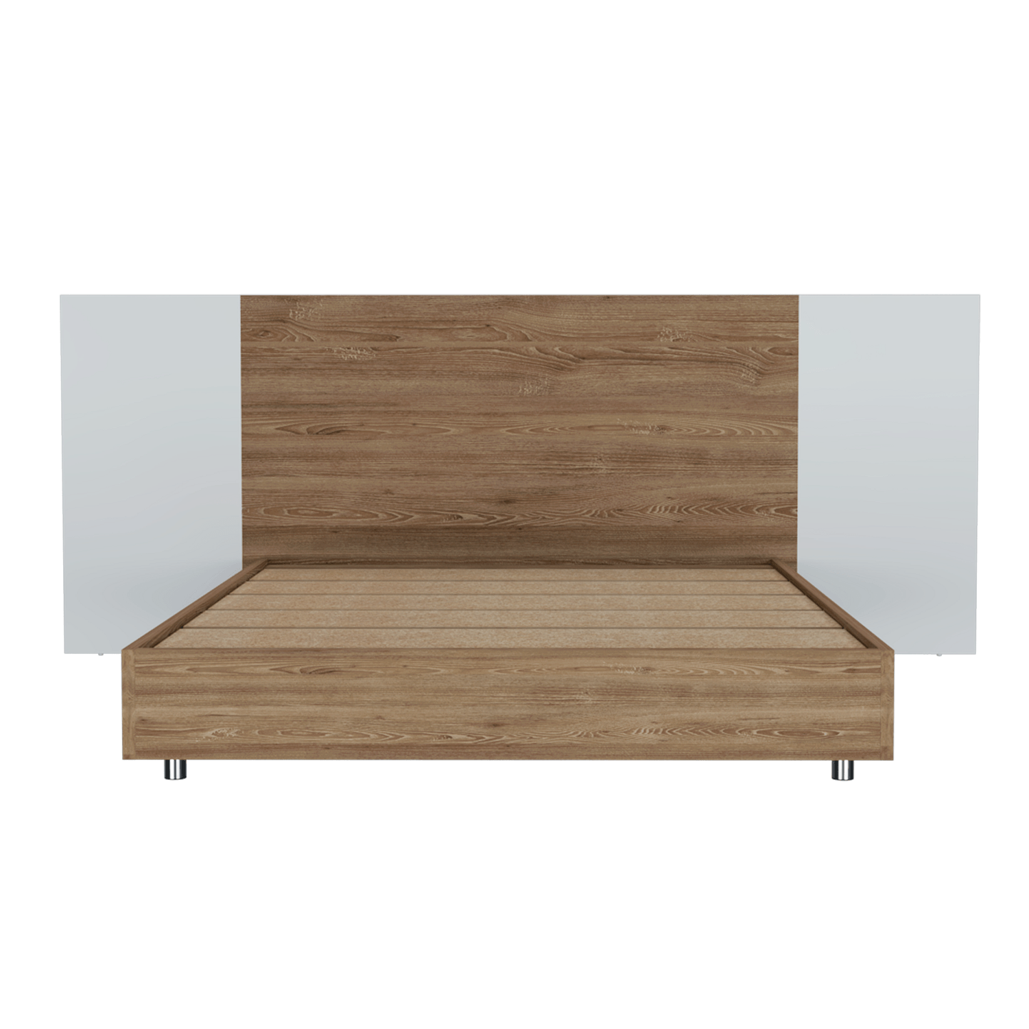 Cama 140 Nebraska Rta Miel + Blanco