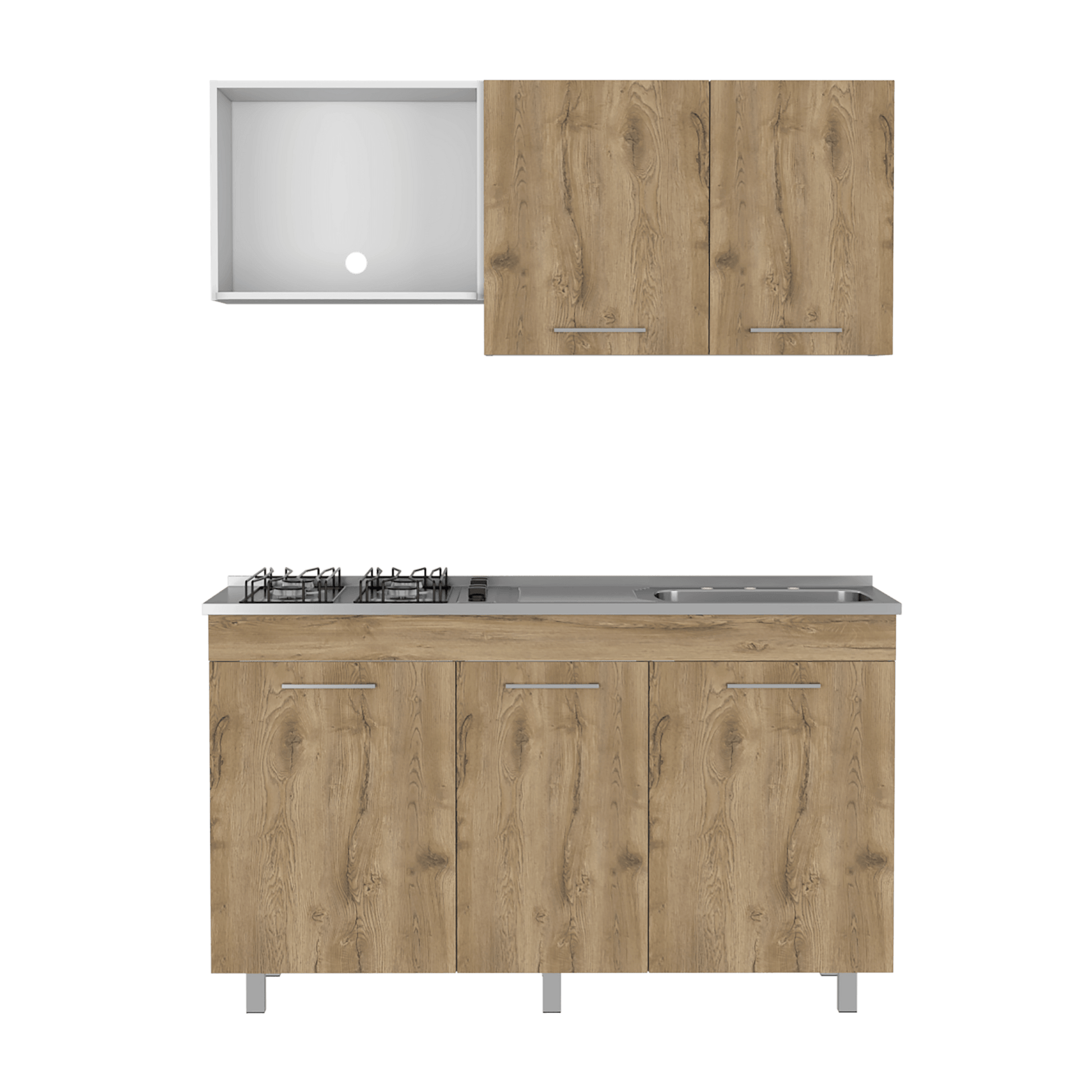 Cocina 150 Miro Lite Rta Macadamia + Blanco
