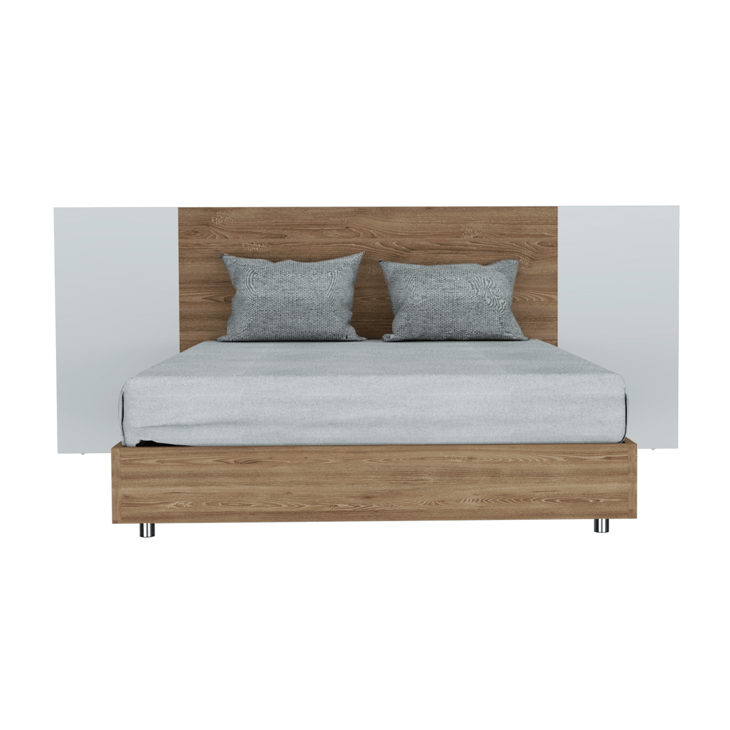 Cama 140 Nebraska Rta Miel + Blanco