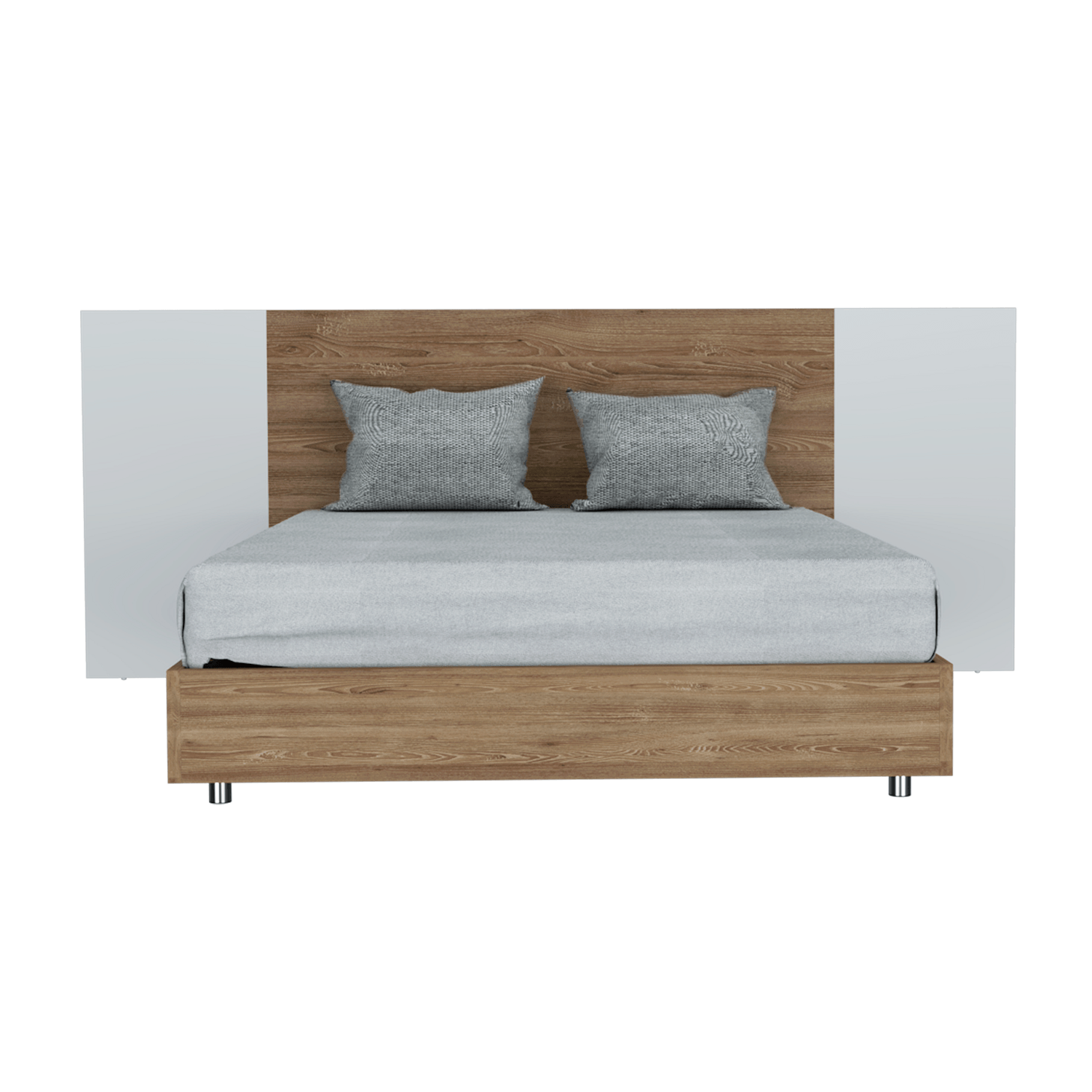 Cama 140 Nebraska Rta Miel + Blanco