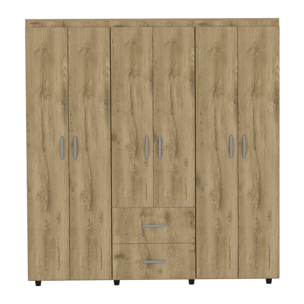 Closet Bariloche 180 X 170 X 50 Rta Blanco + Macadamia