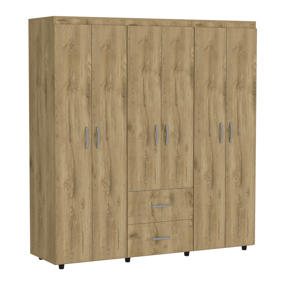 Closet Bariloche 180 X 170 X 50 Rta Blanco + Macadamia