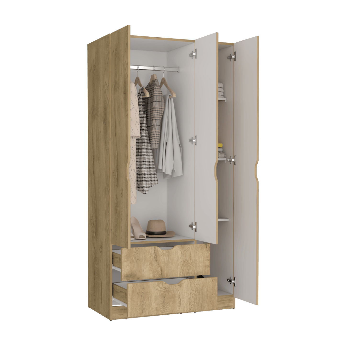 Armario Basilea Mainstays Macadamia Blanco