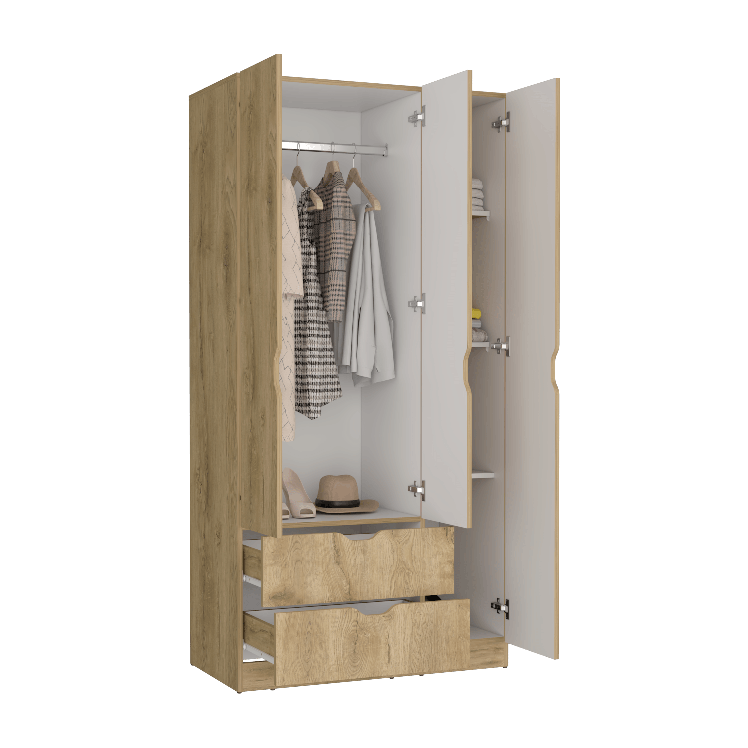 Armario Basilea Mainstays Macadamia Blanco