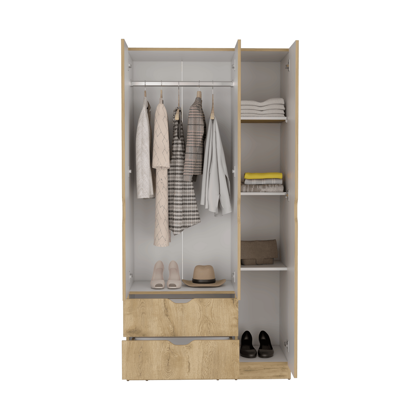 Armario Basilea Mainstays Macadamia Blanco