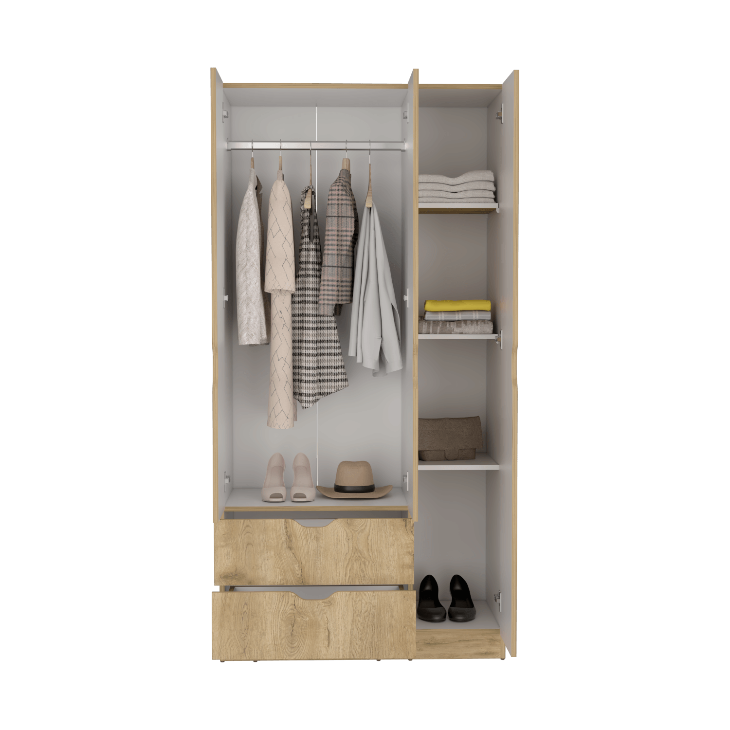 Armario Basilea Mainstays Macadamia Blanco