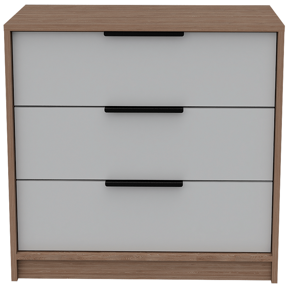 Comoda 3 Cajones Kaia Rta Miel + Blanco