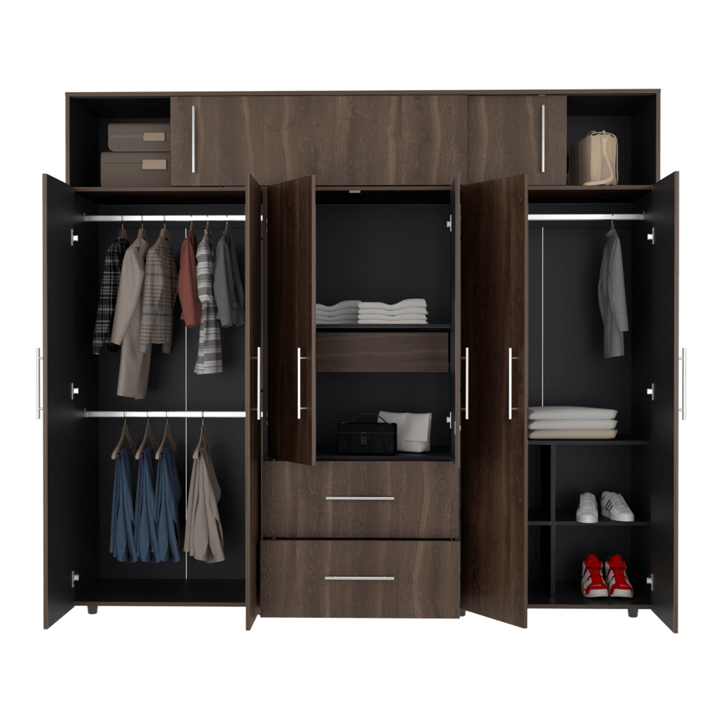 Closet Bigaf 230X204X50 Rta Milan Wengue