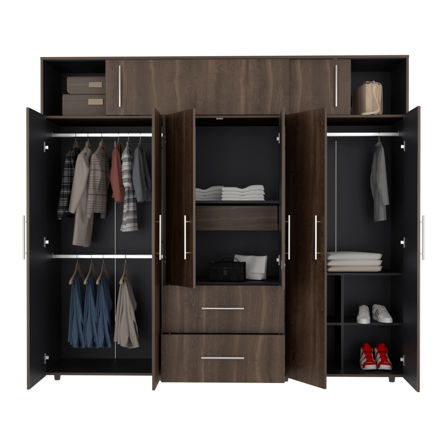 Closet Bigaf 230X204X50 Rta Milan Wengue