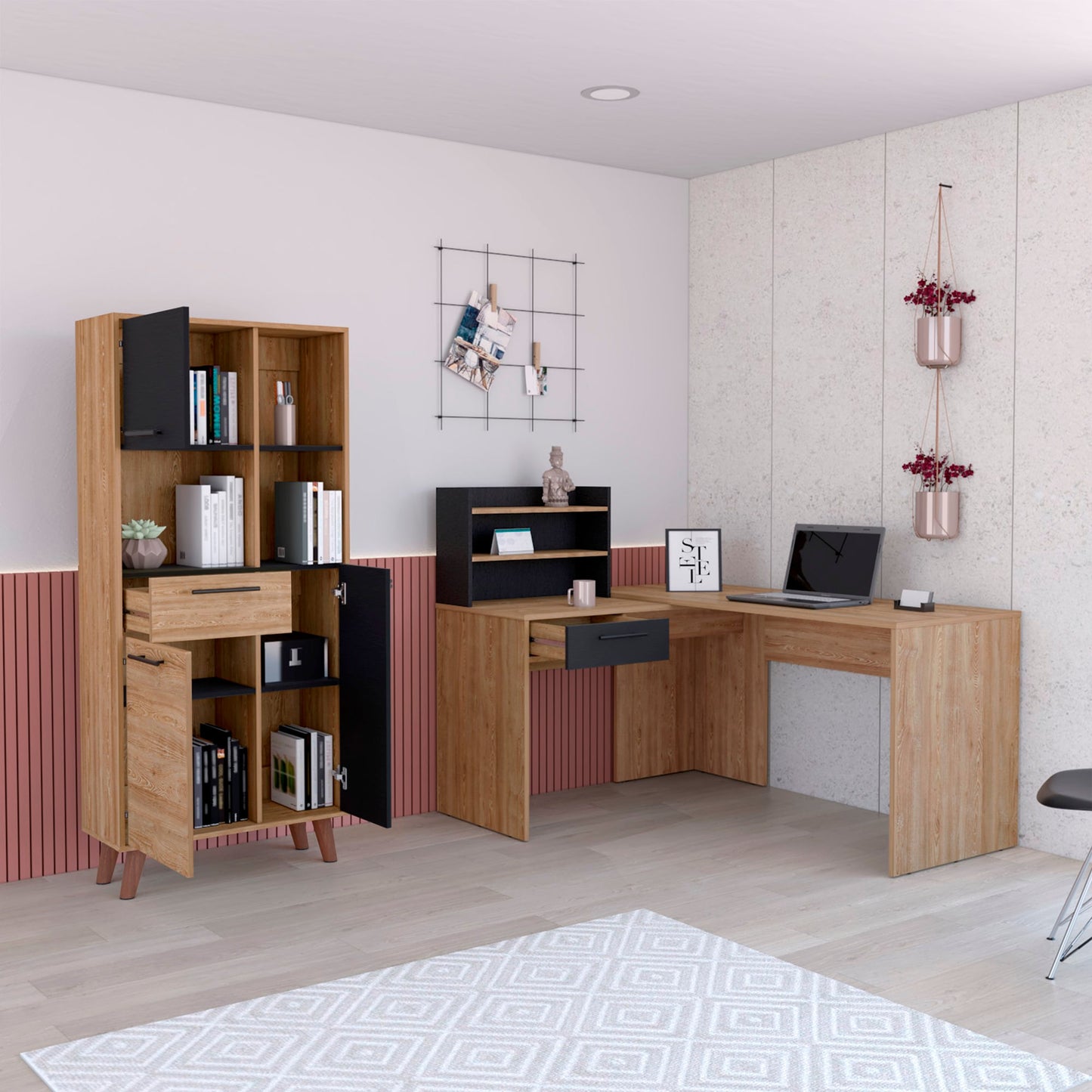 Combo De Estudio Stanford Homecollection Wengue Miel