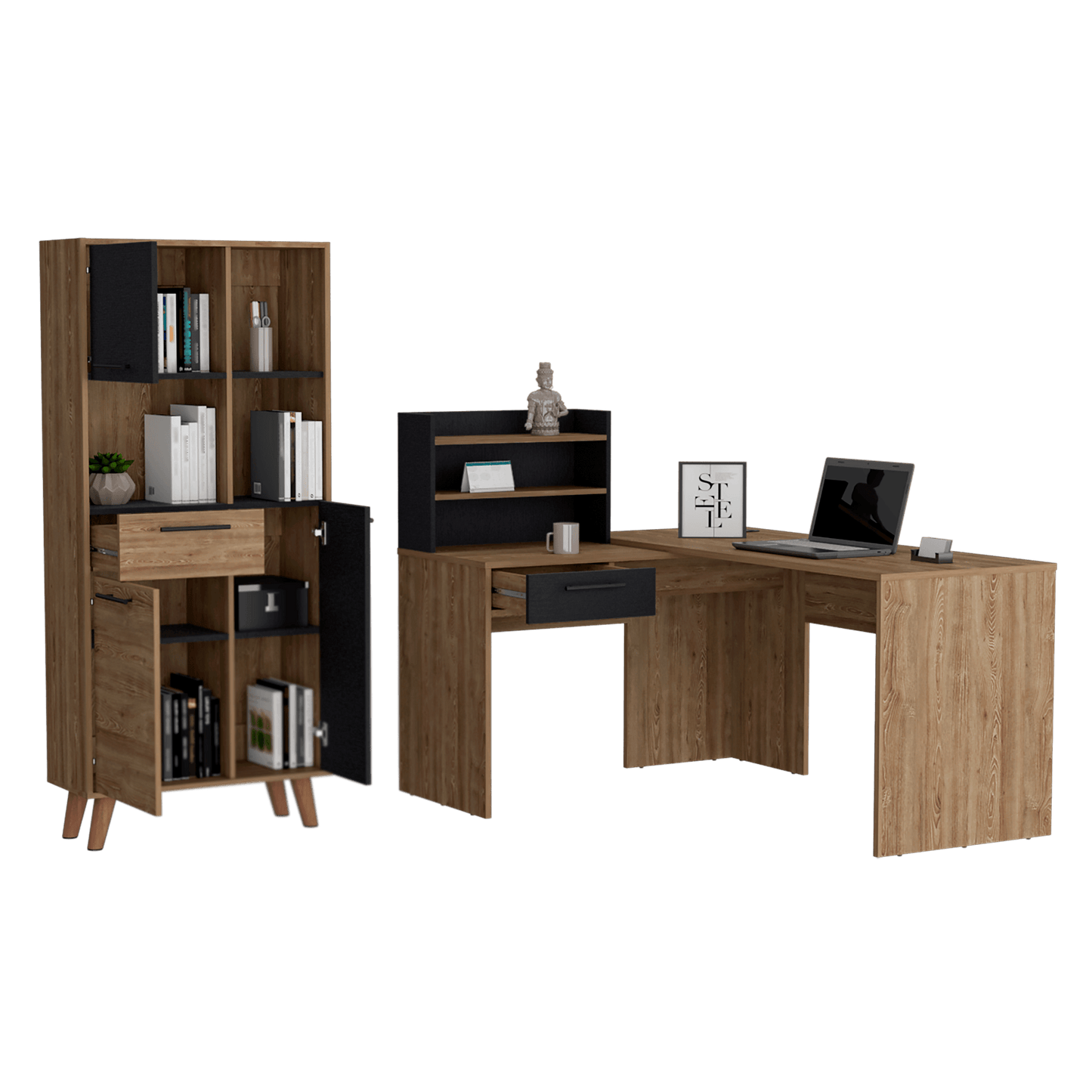 Combo De Estudio Stanford Homecollection Wengue Miel
