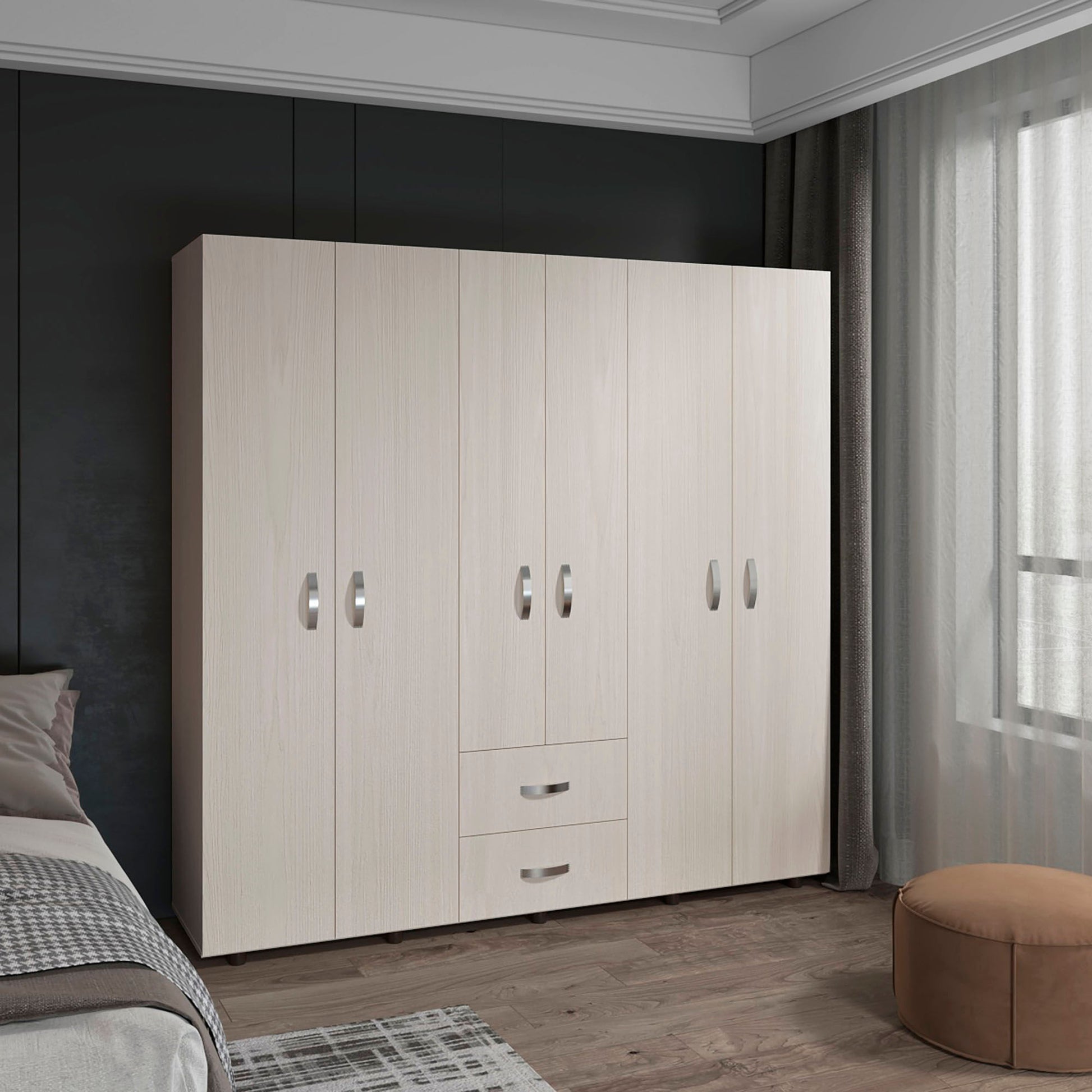 Closet Barilo 200X200X50 Rta Niebla Blanco