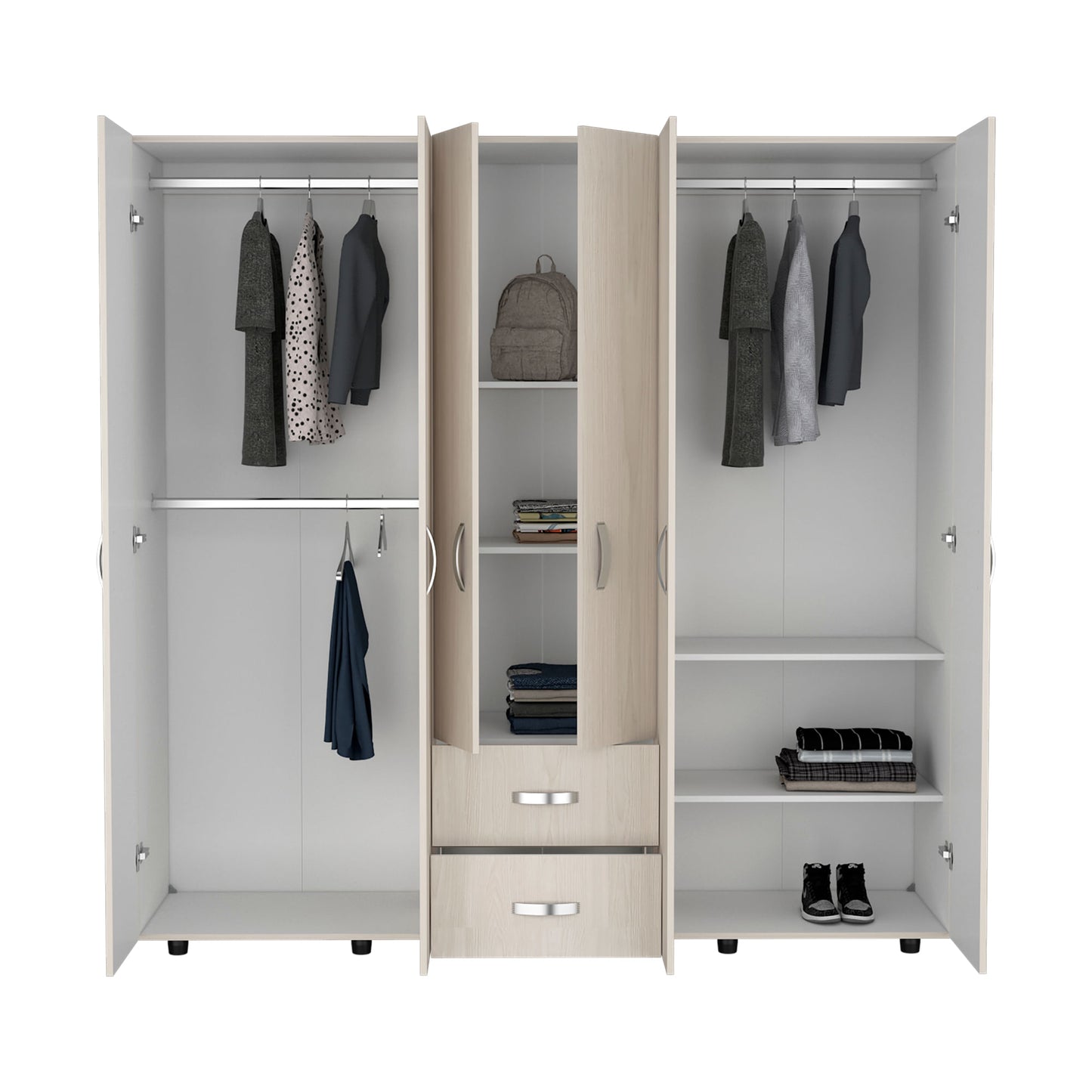 Closet Barilo 200X200X50 Rta Niebla Blanco