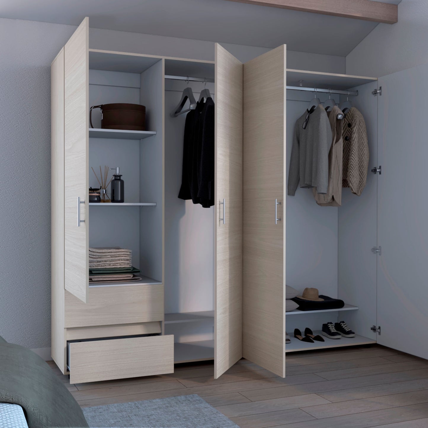 Closet Dassel 200X230X53 Niebla Blanco Rta