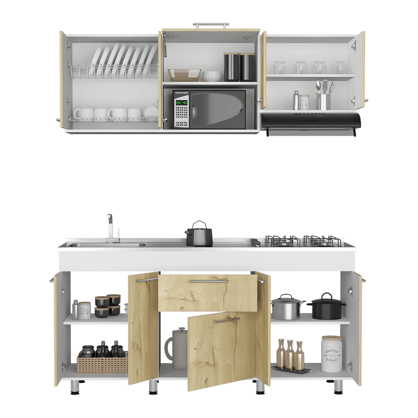 Cocina 180 Union Meson Izq Duna Blanco Rta