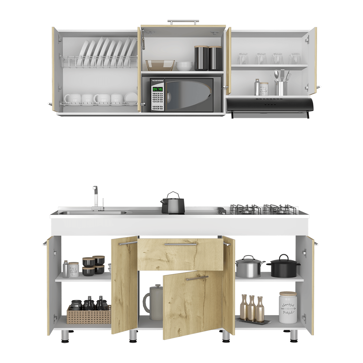 Cocina 180 Union Meson Izq Duna Blanco Rta