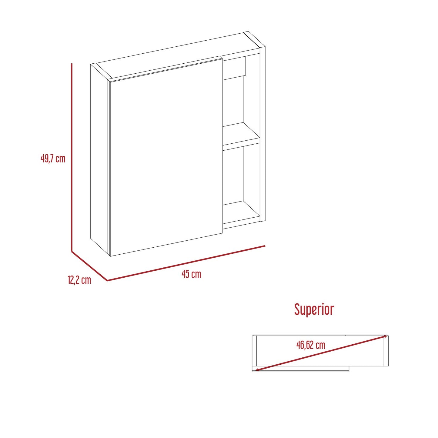 Gabinete De Baño Manchester Rta Wengue