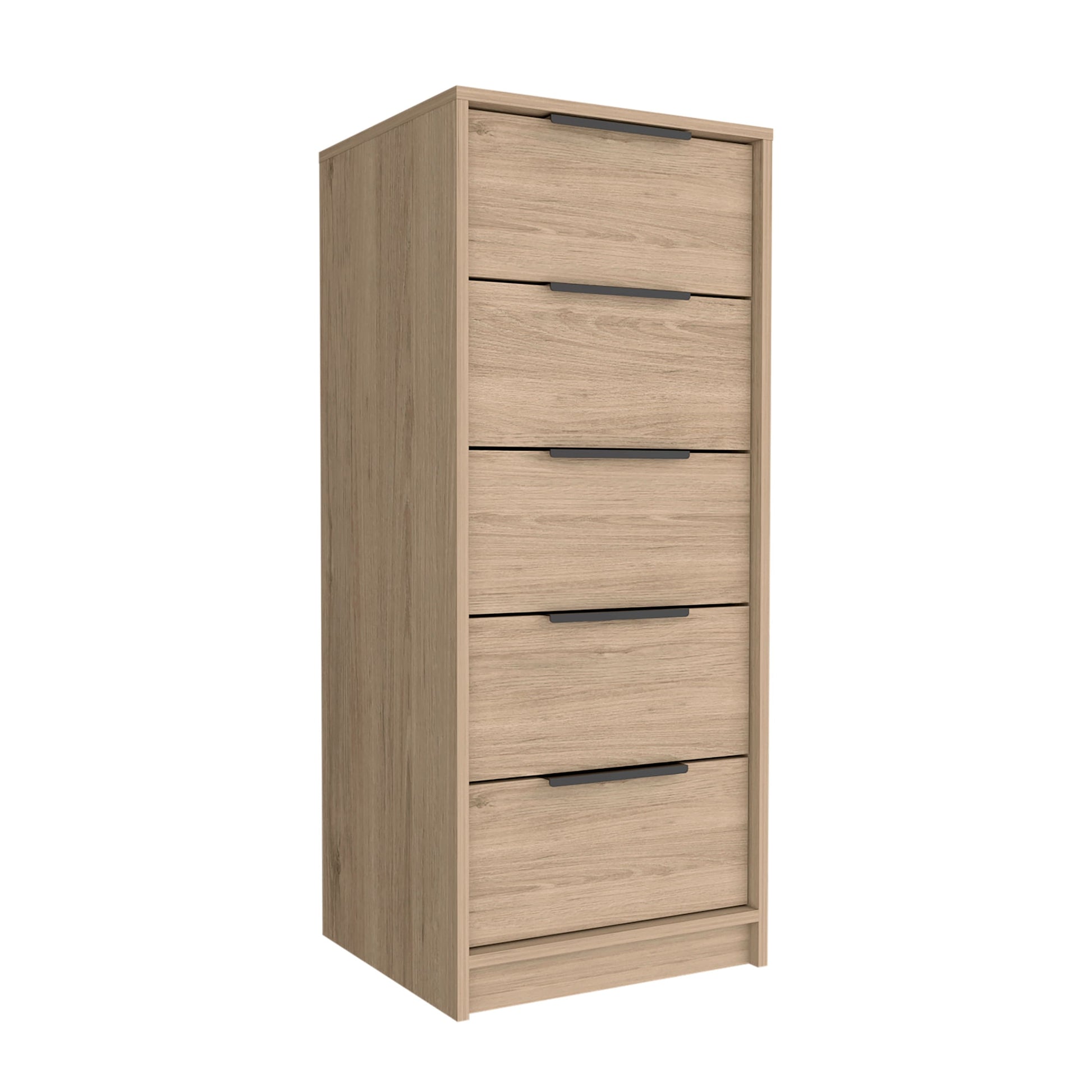 Comoda 5 Cajones Kaia Rta Rovere + Blanco