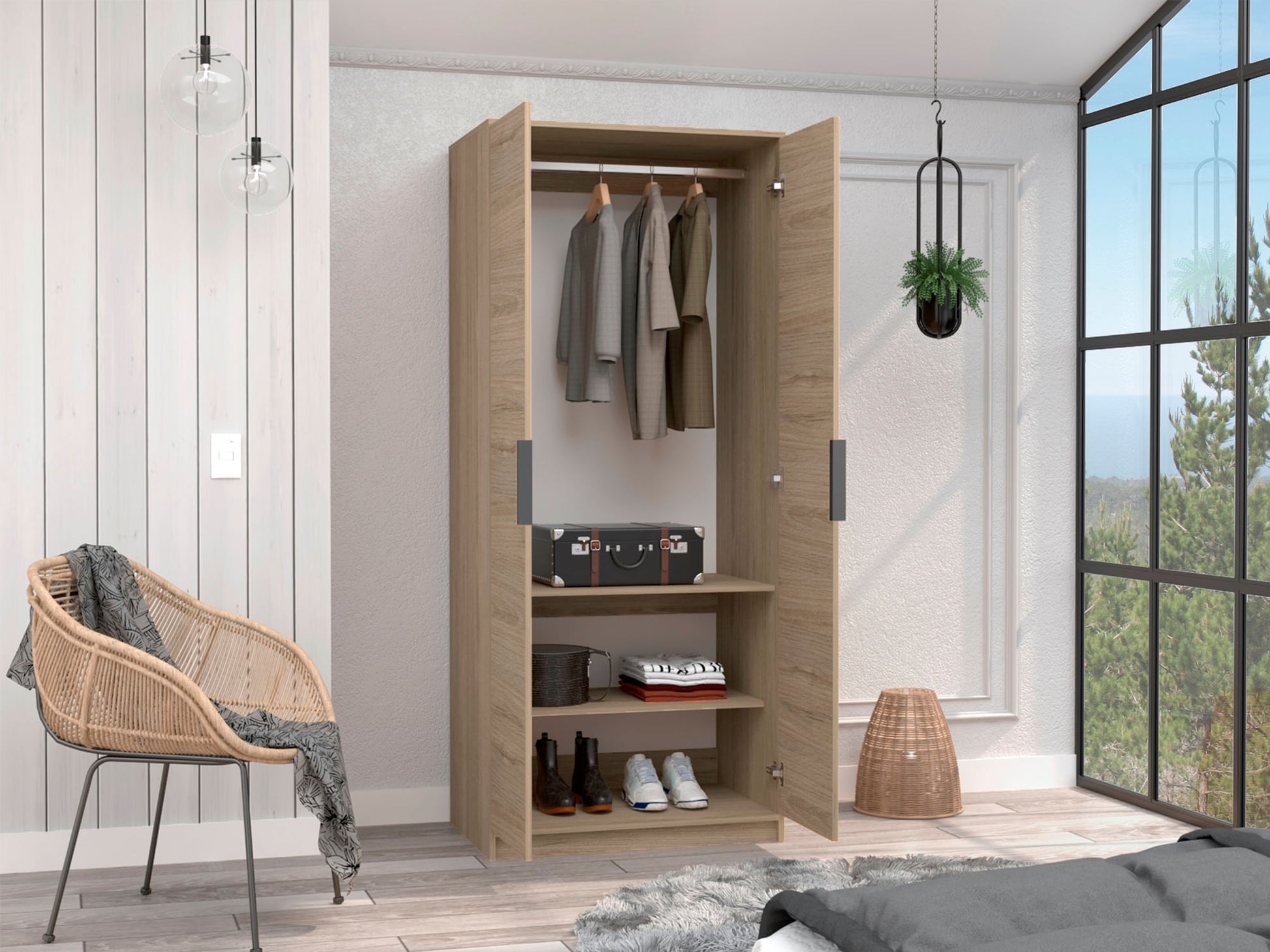 Armario Kaia Rta Rovere + Blanco
