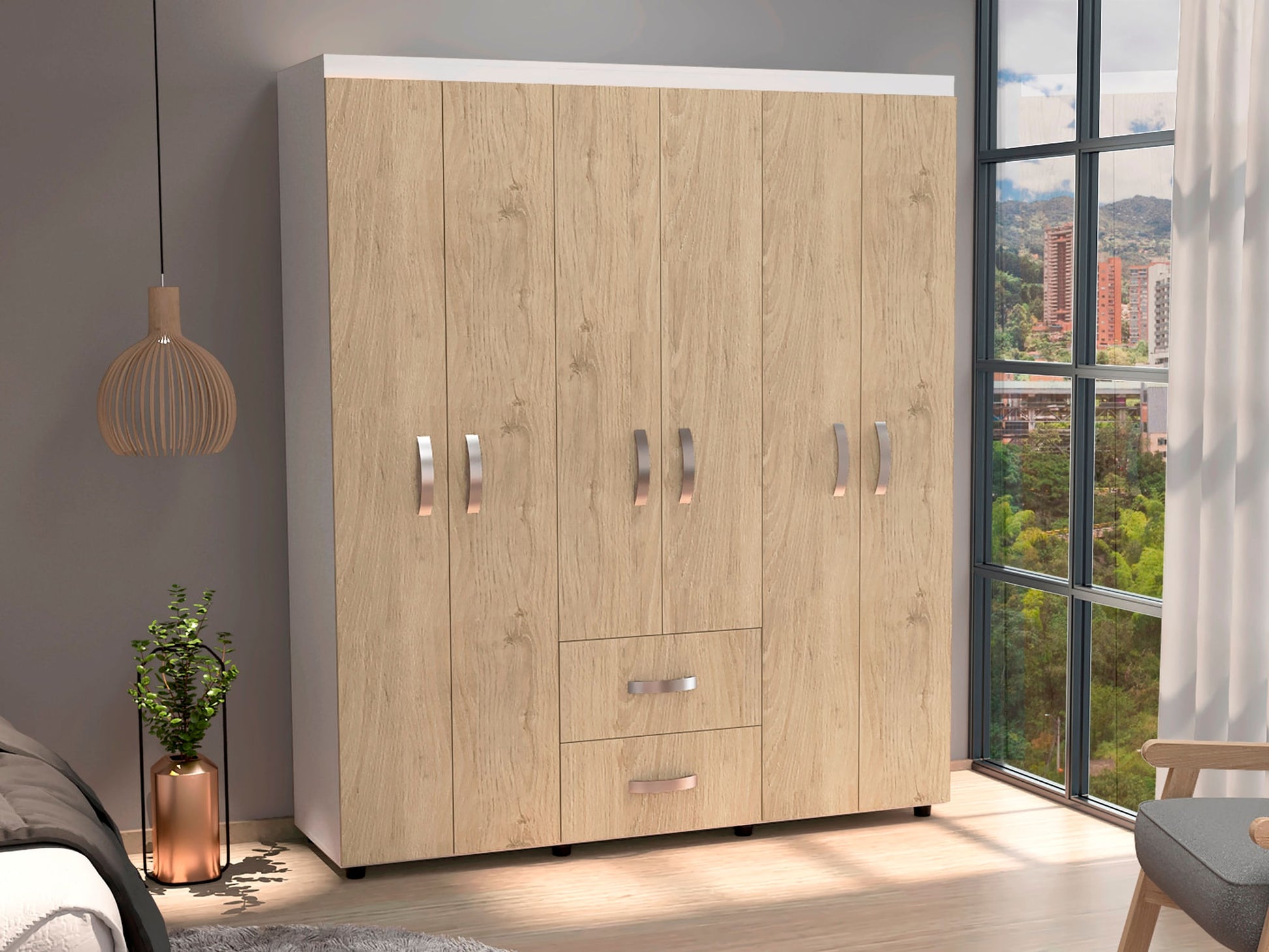 Closet Reve 200 Rovere Blanco Rta