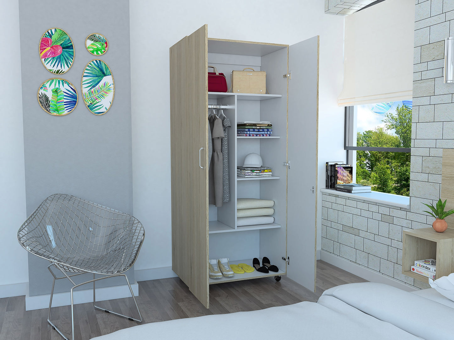 Closet Iko 1.80 Rovere Blanco