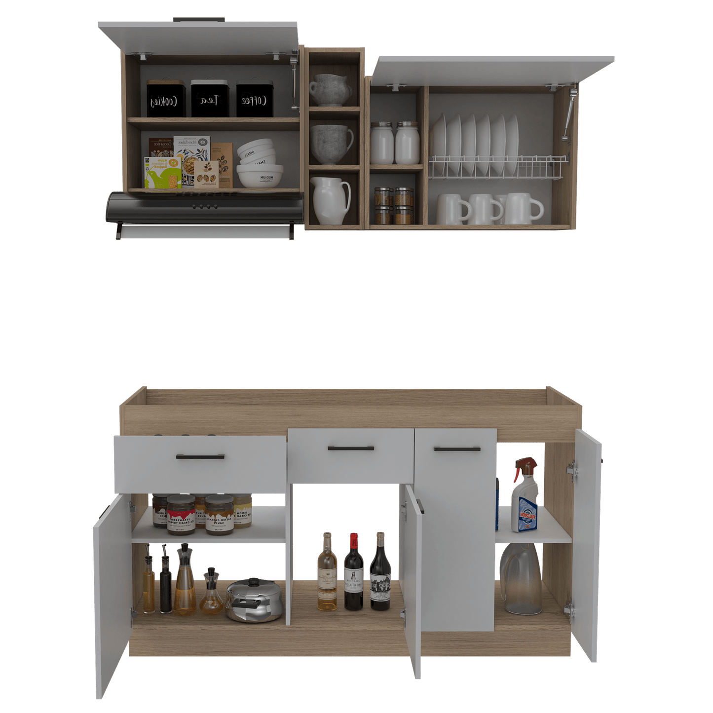 Cocina Belmira 150 Rta Rovere Blanco
