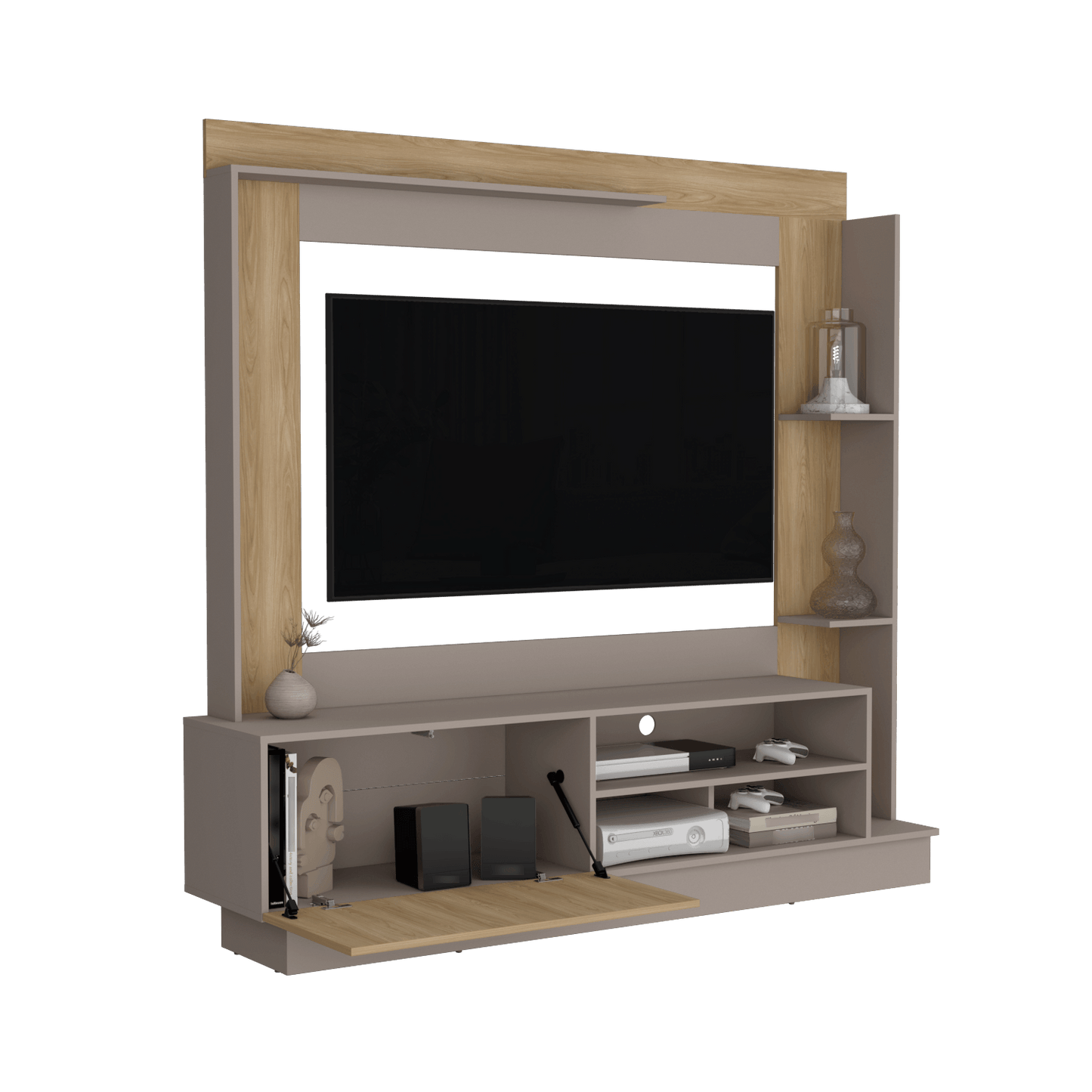 Centro De Entretenimiento Doha Tv 60'' Taupe Fresno Eu Rta