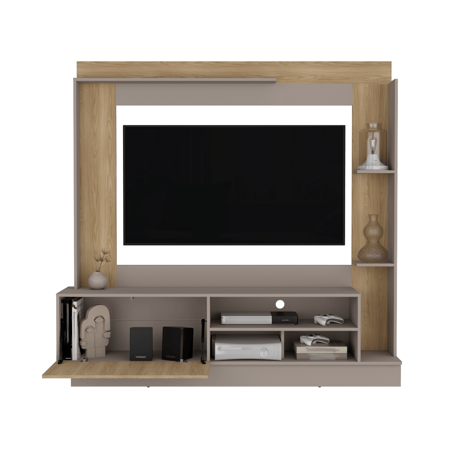 Centro De Entretenimiento Doha Tv 60''  Rta Taupe Fresno