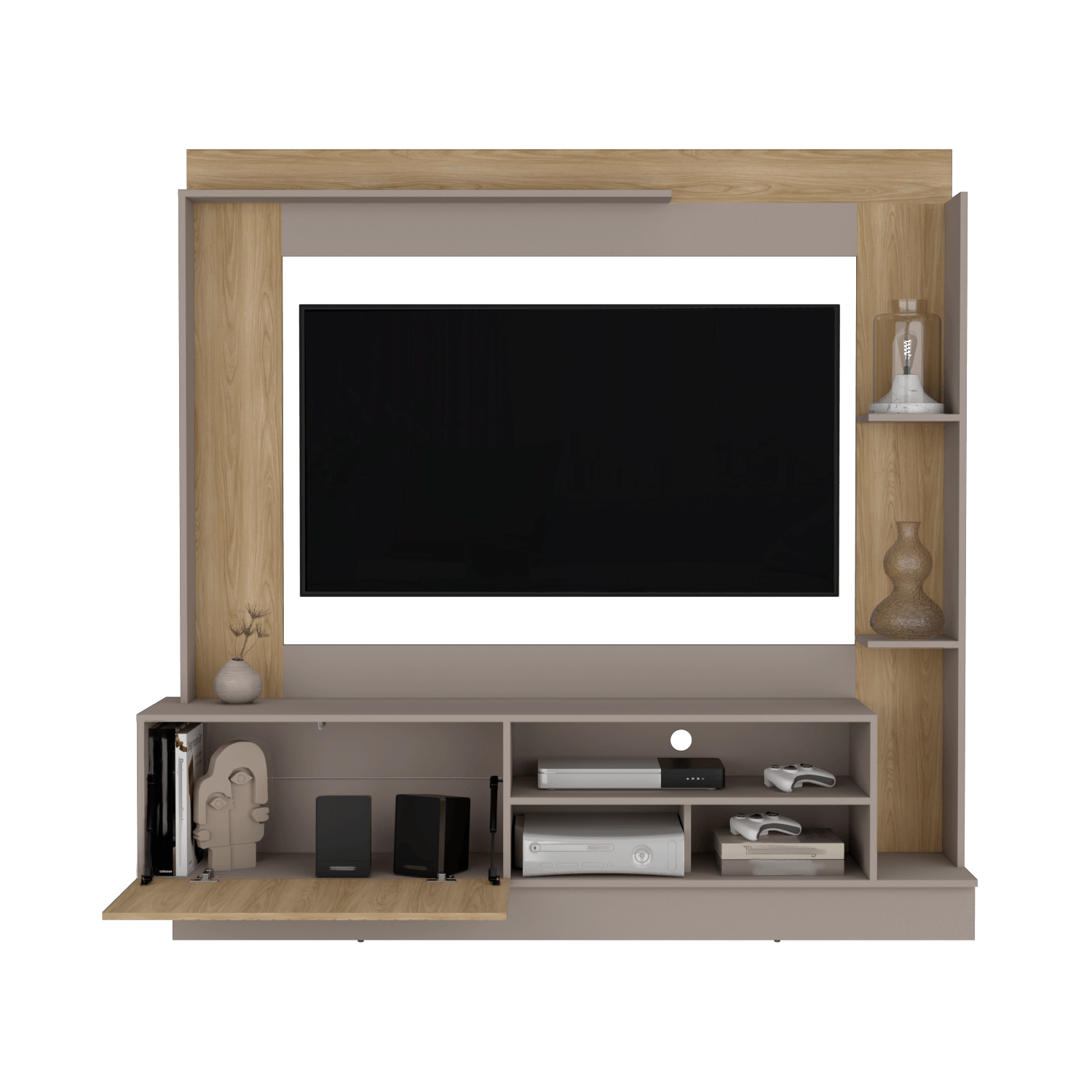 Centro De Entretenimiento Doha Tv 60''  Rta Taupe Fresno