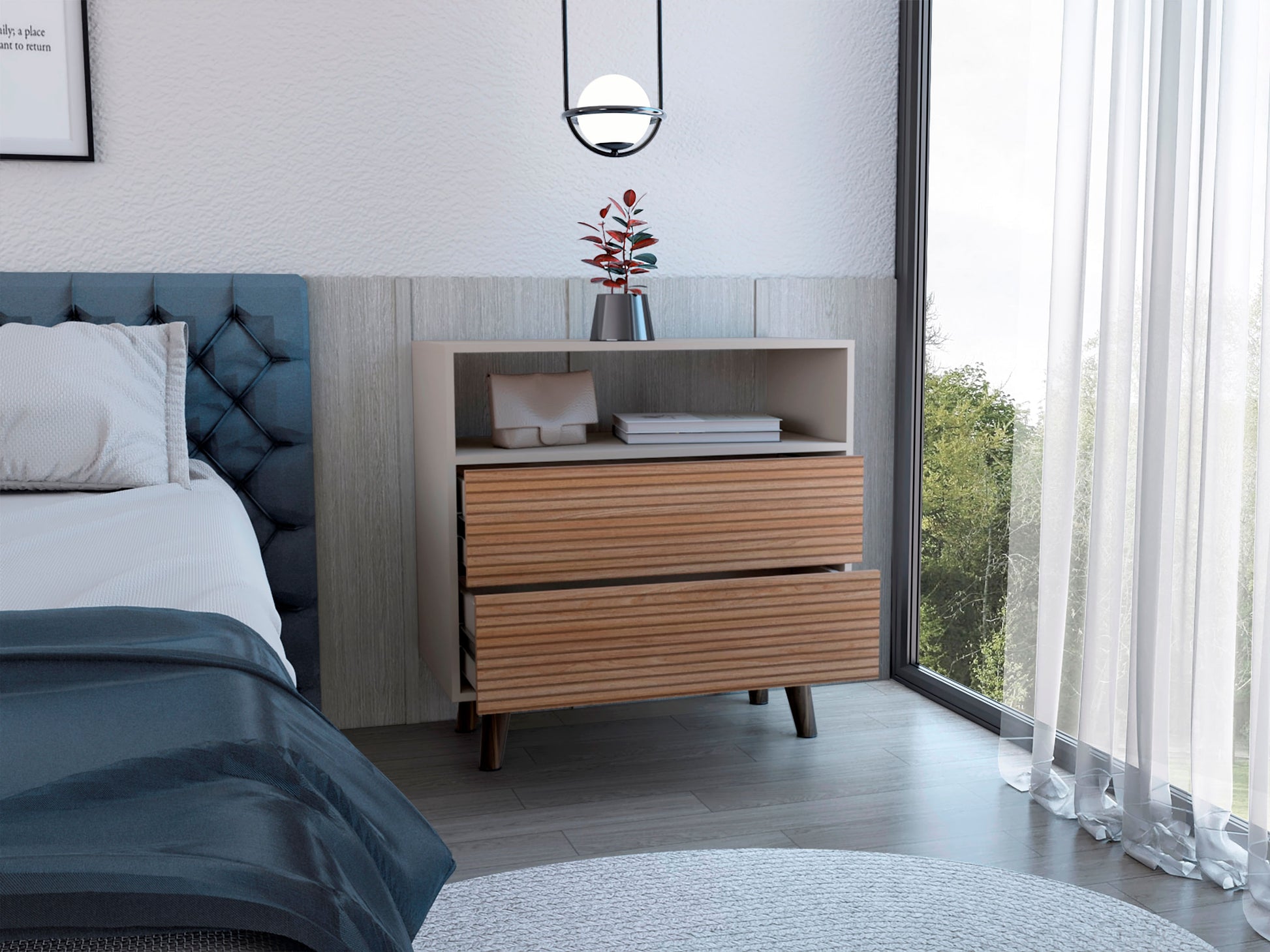 Cajonera Funes L 80 X 80 2 C Rta Taupe Lenno