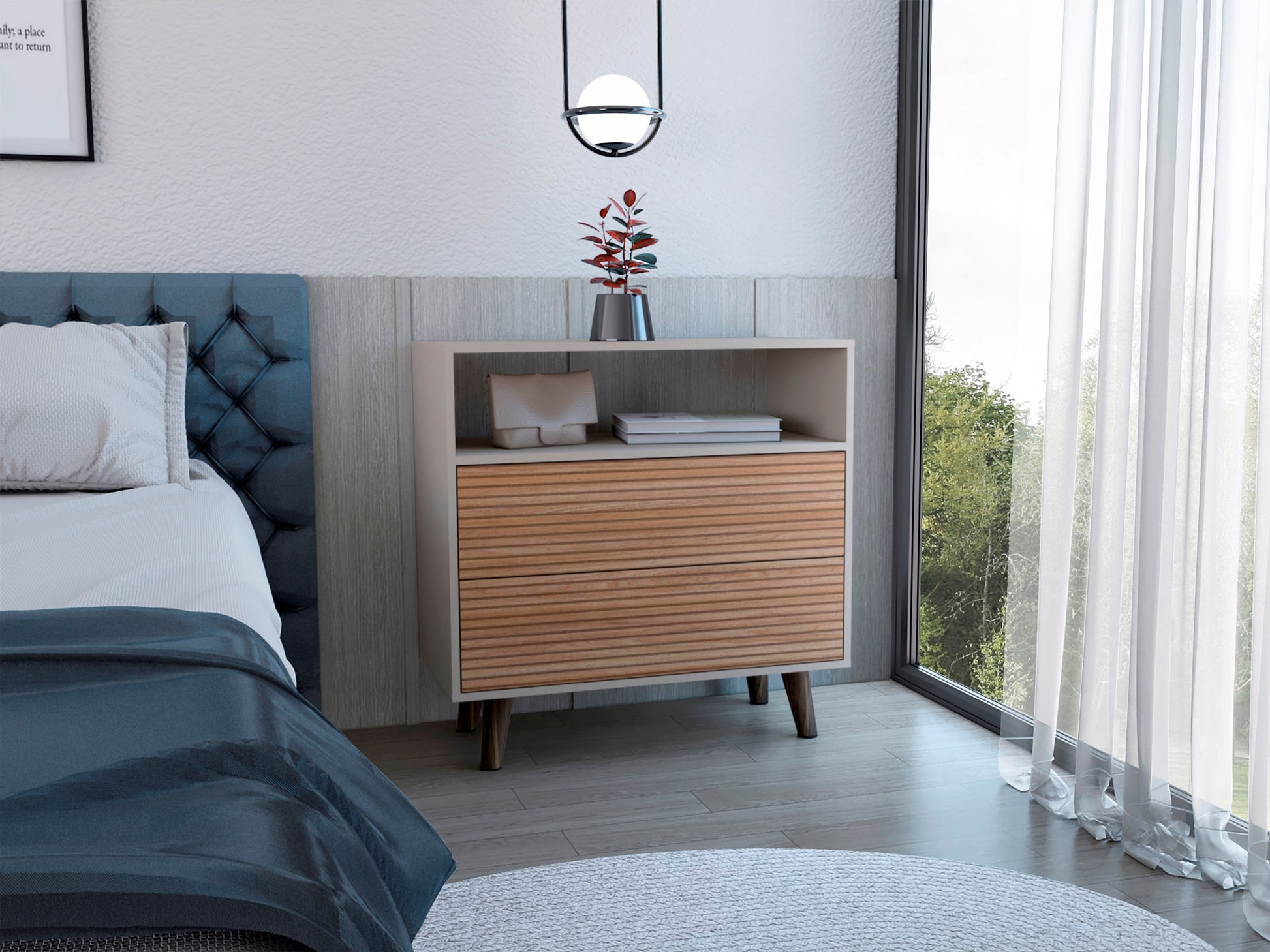Cajonera Funes L 80 X 80 2 C Rta Taupe Lenno