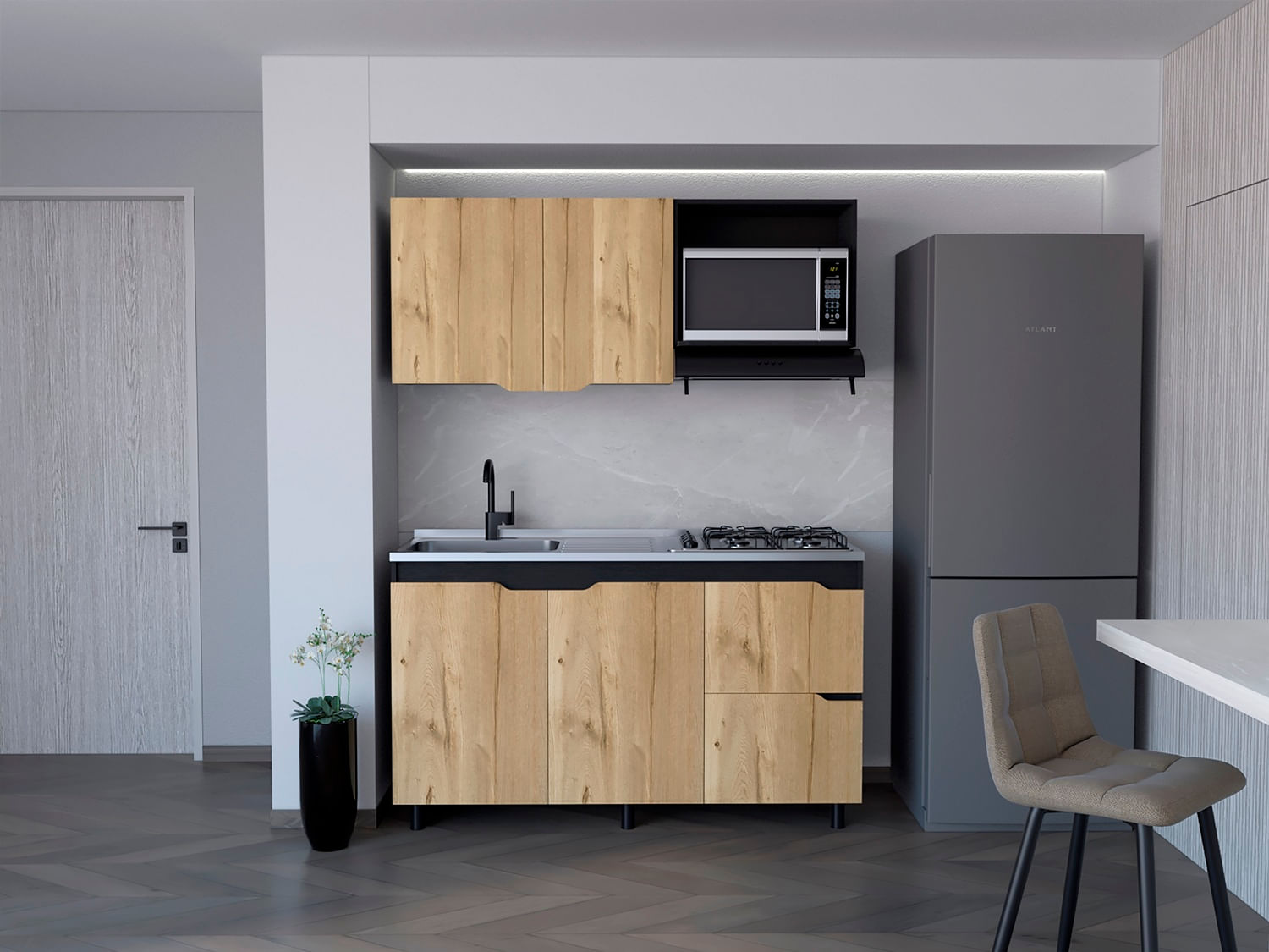 Cocina 150 Maui Meson Izq Duna Wengue Rta